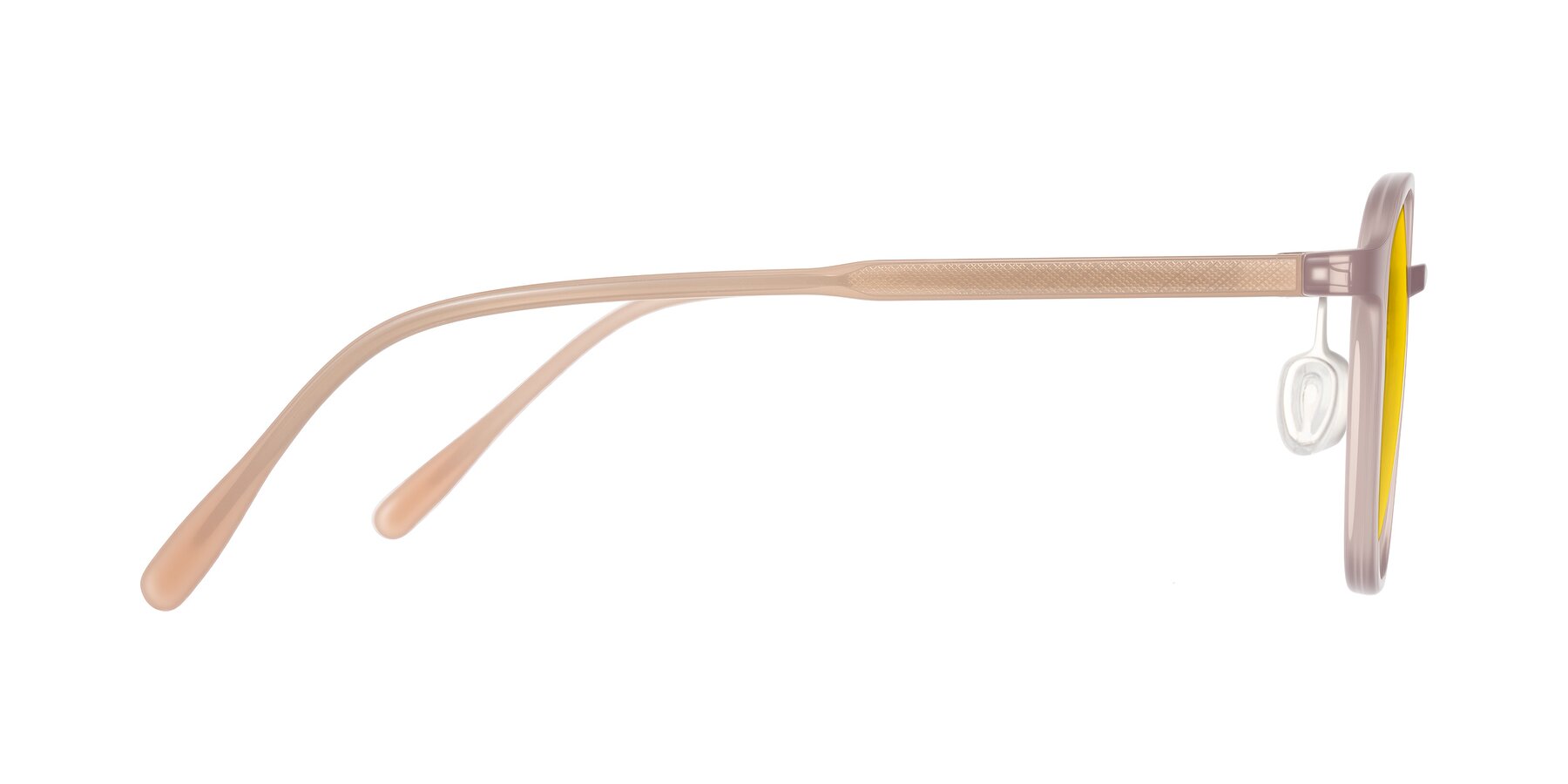 Side of Vessani in Pastel Brown with Yellow Tinted Lenses