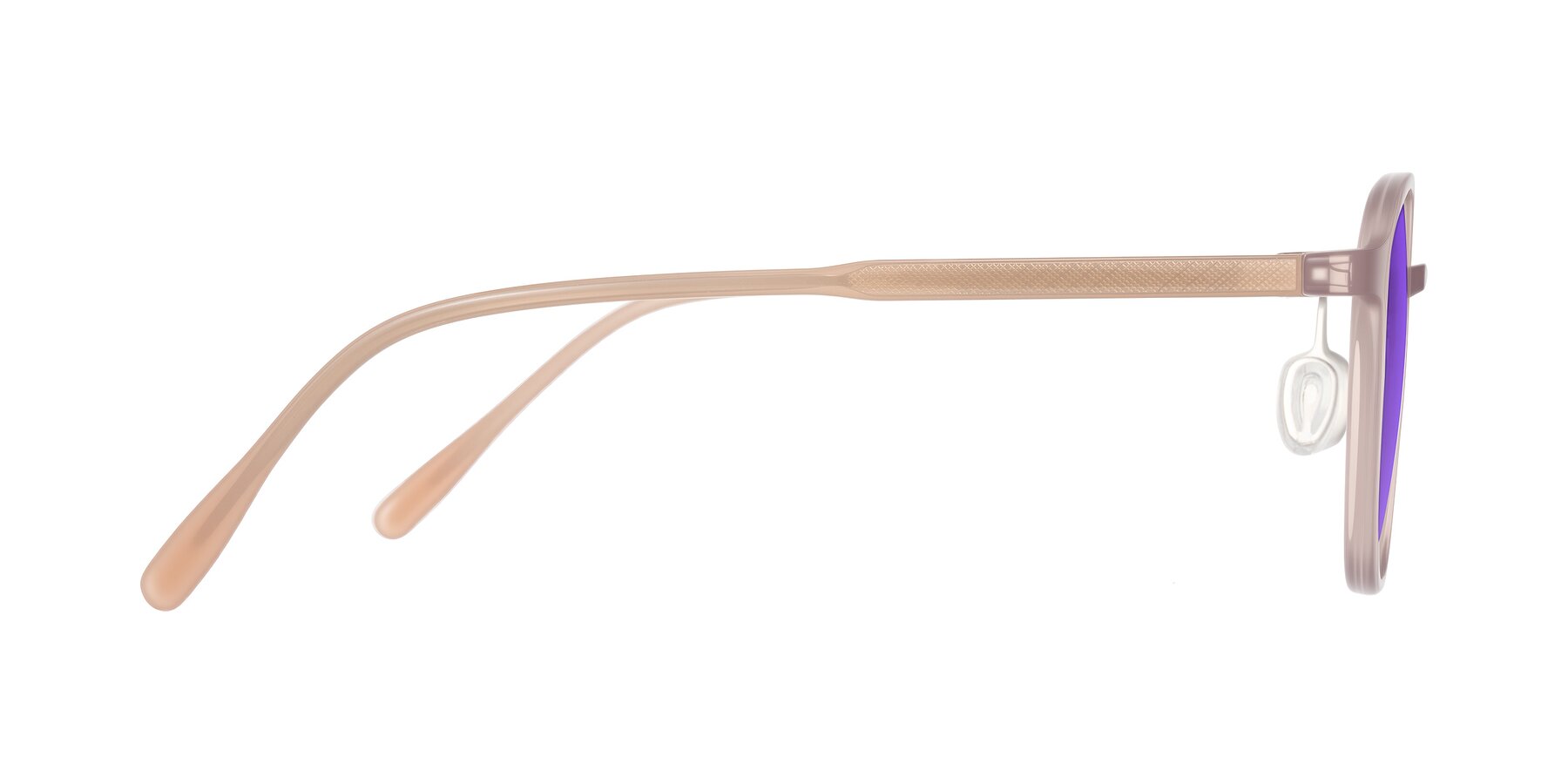 Side of Vessani in Pastel Brown with Purple Tinted Lenses