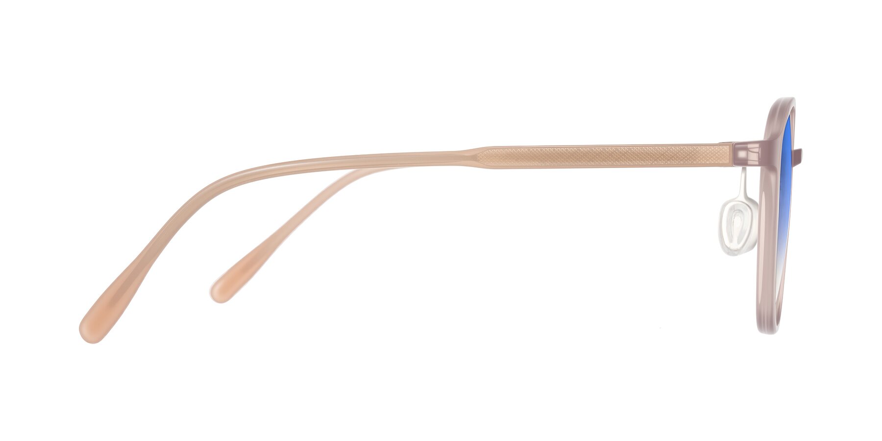 Side of Vessani in Pastel Brown with Blue Gradient Lenses