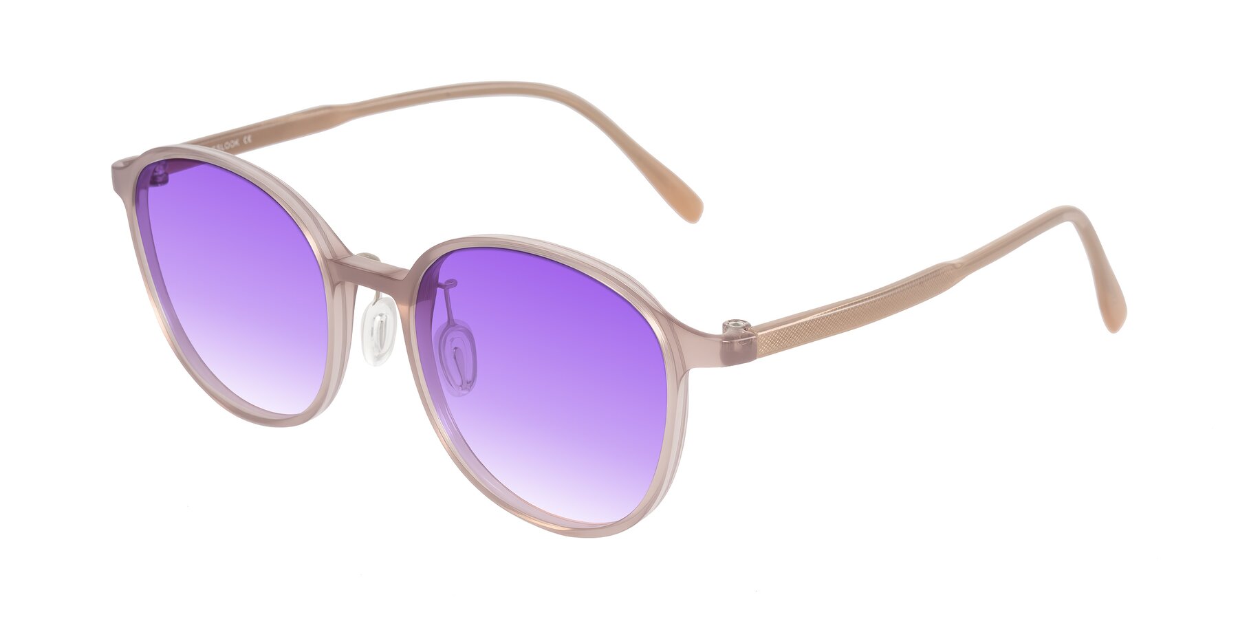 Angle of Vessani in Pastel Brown with Purple Gradient Lenses
