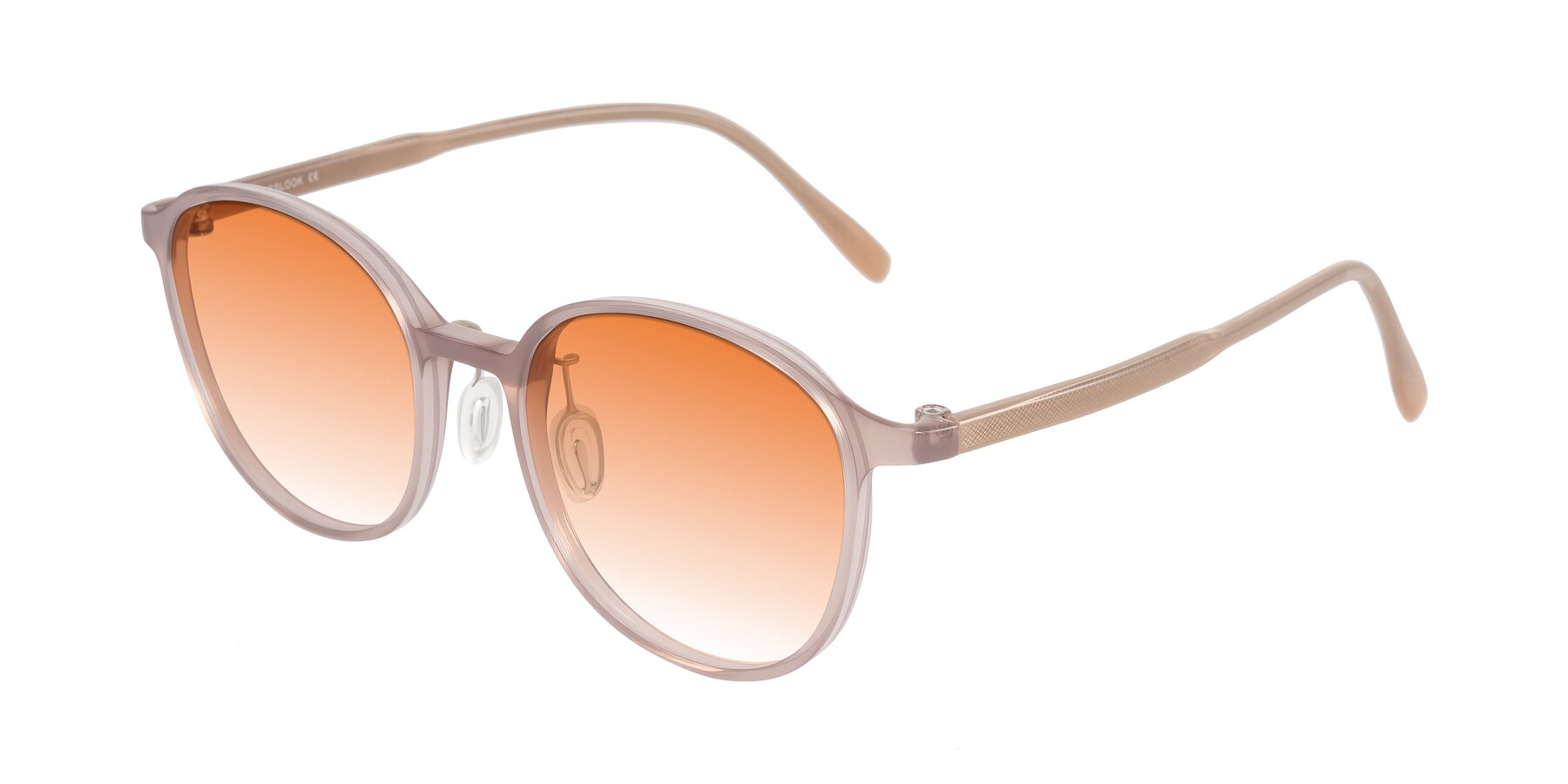 Angle of Vessani in Pastel Brown with Orange Gradient Lenses