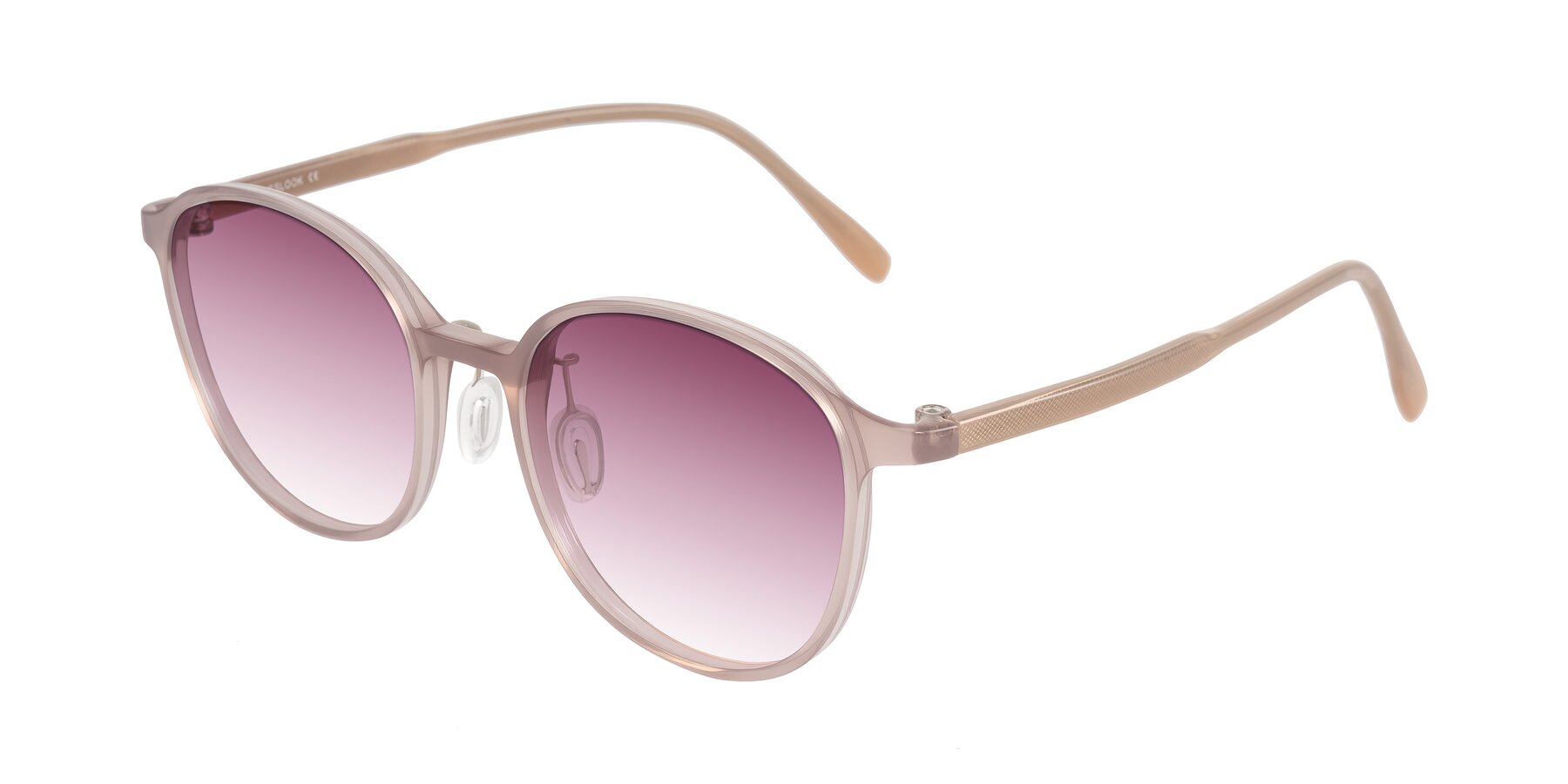Angle of Vessani in Pastel Brown with Wine Gradient Lenses