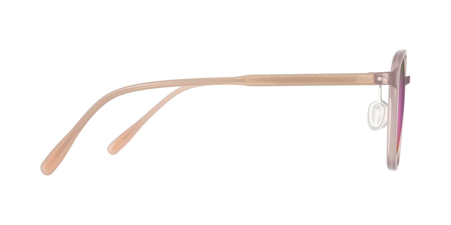 Side of Vessani in Pastel Brown with Pink Mirrored Lenses