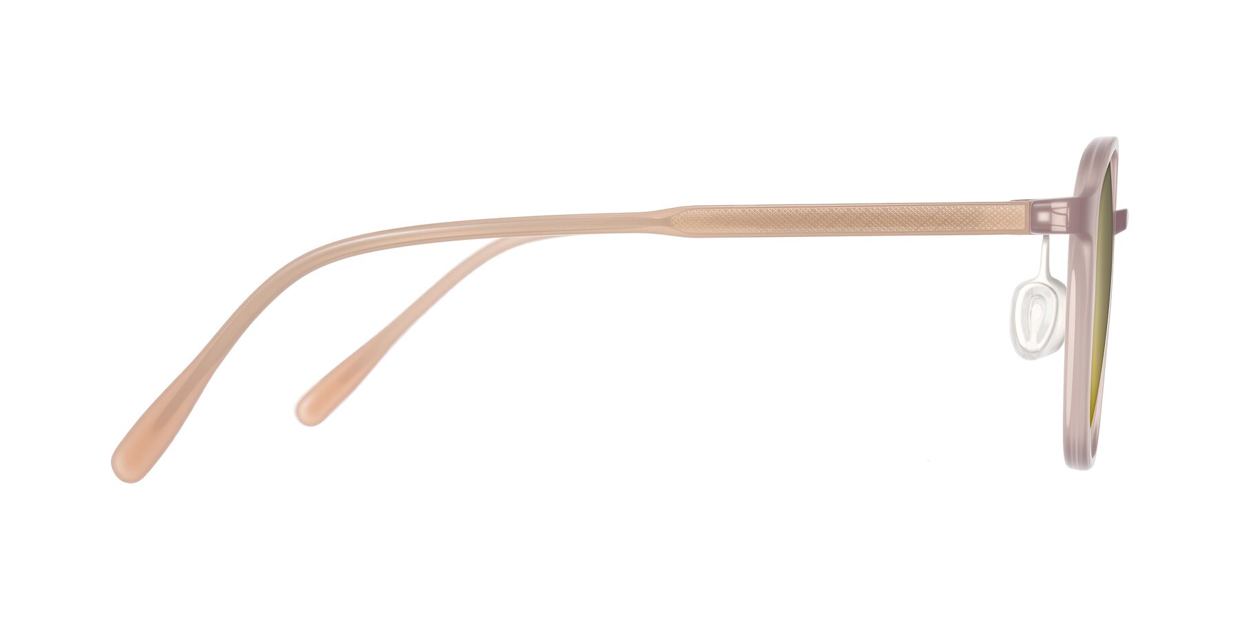 Side of Vessani in Pastel Brown with Gold Mirrored Lenses