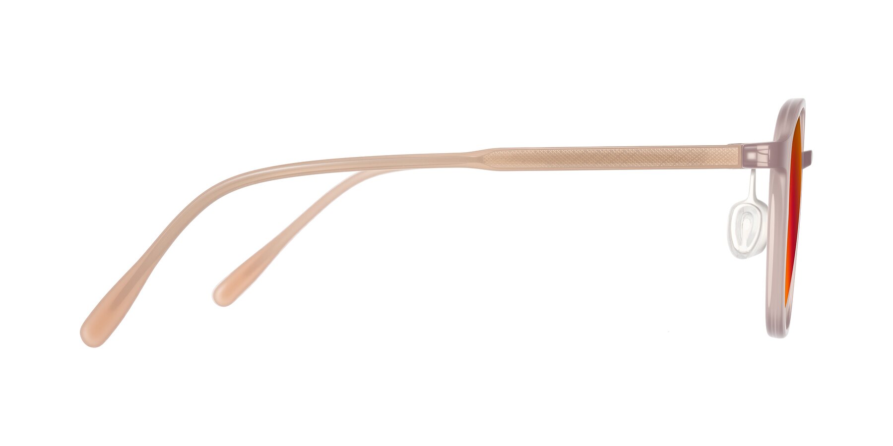 Side of Vessani in Pastel Brown with Red Gold Mirrored Lenses