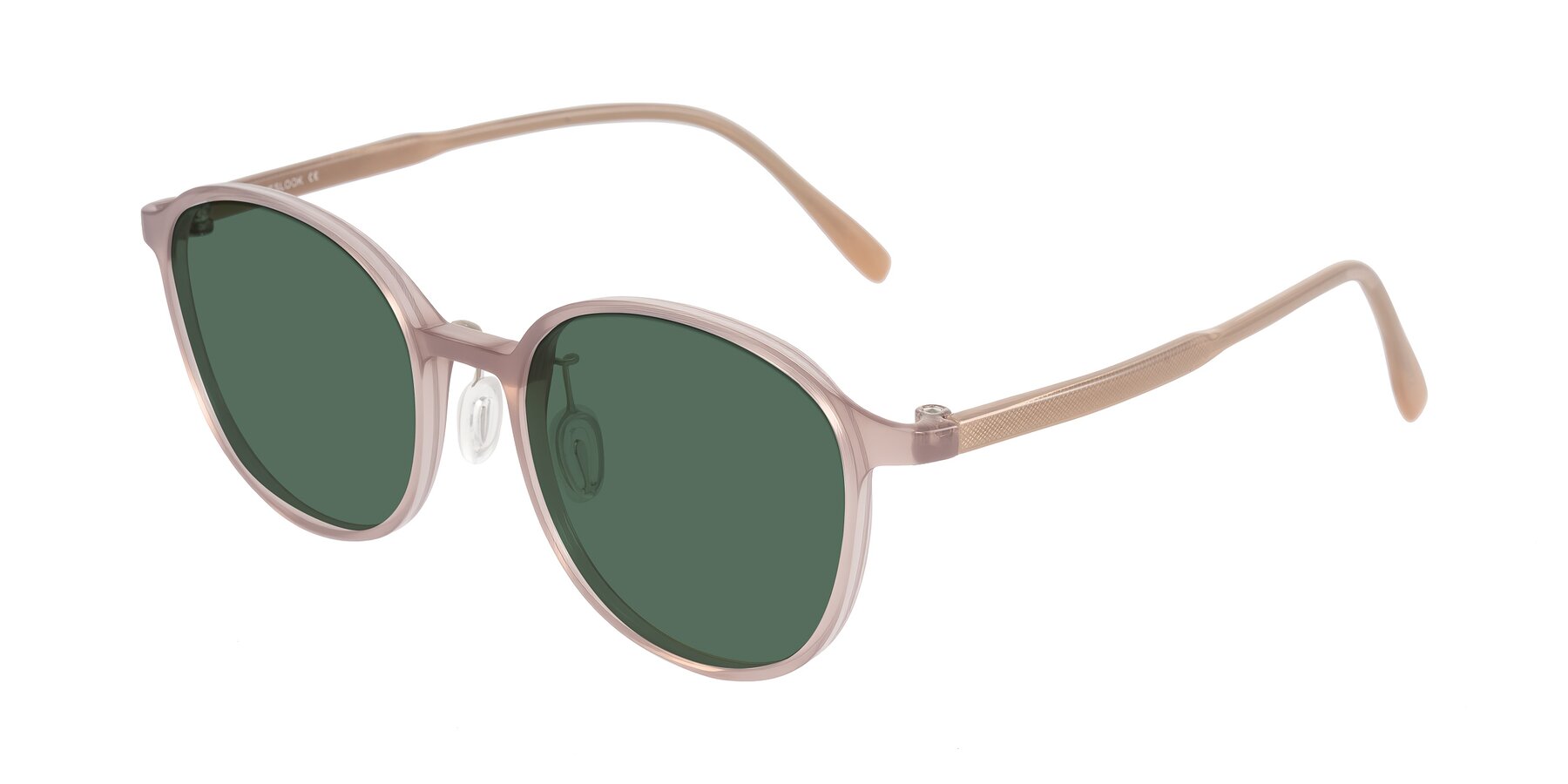 Angle of Vessani in Pastel Brown with Green Polarized Lenses