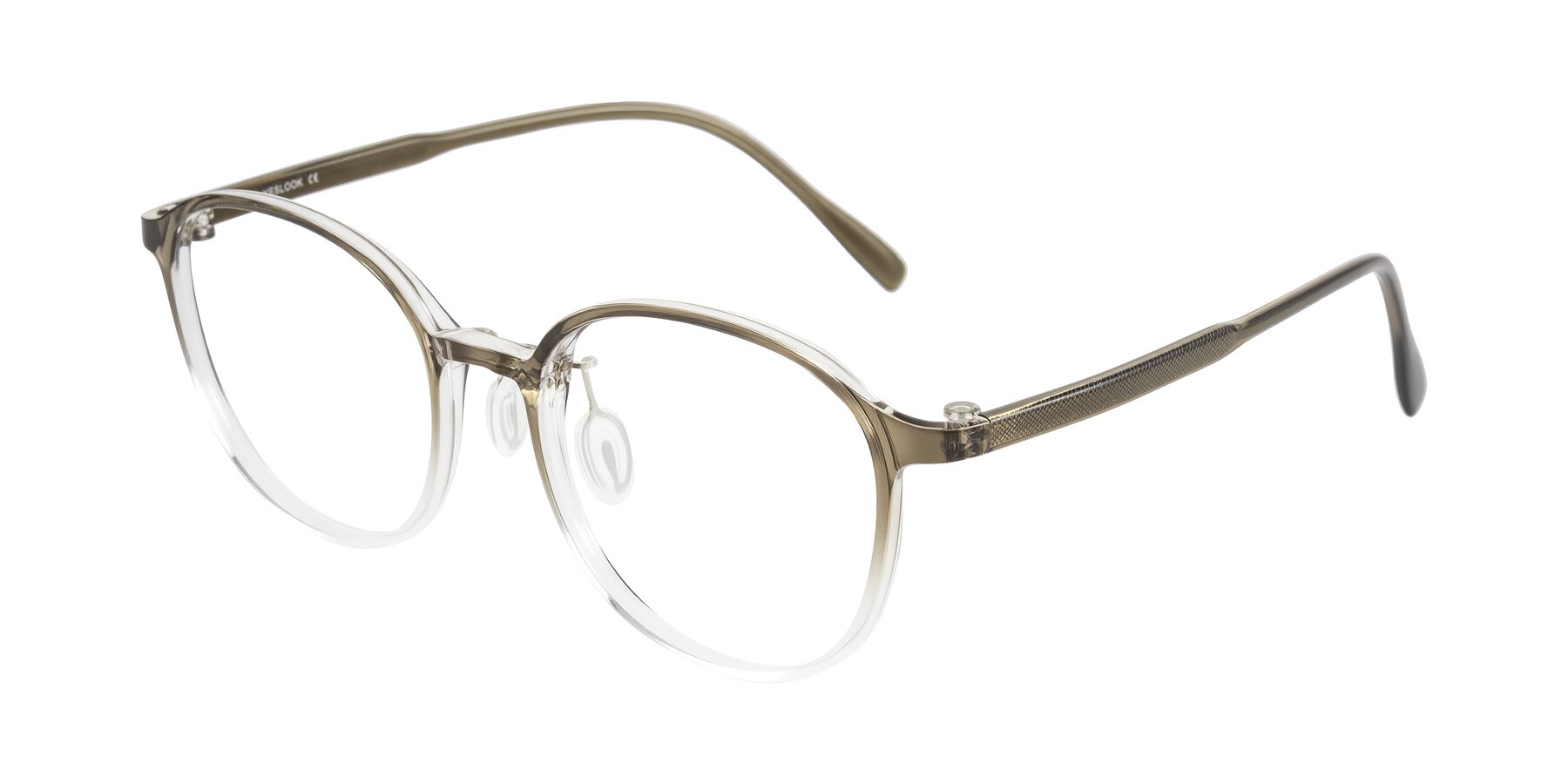 Angle of Vessani in Brown/Clear with Clear Eyeglass Lenses