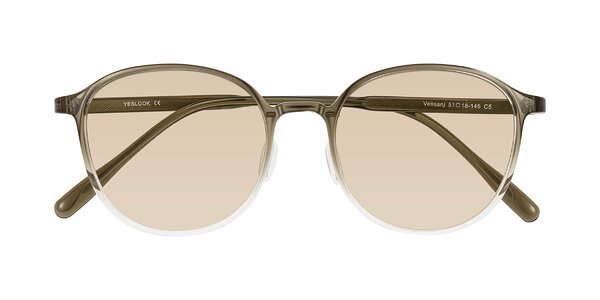 Front of Vessani in Brown/Clear