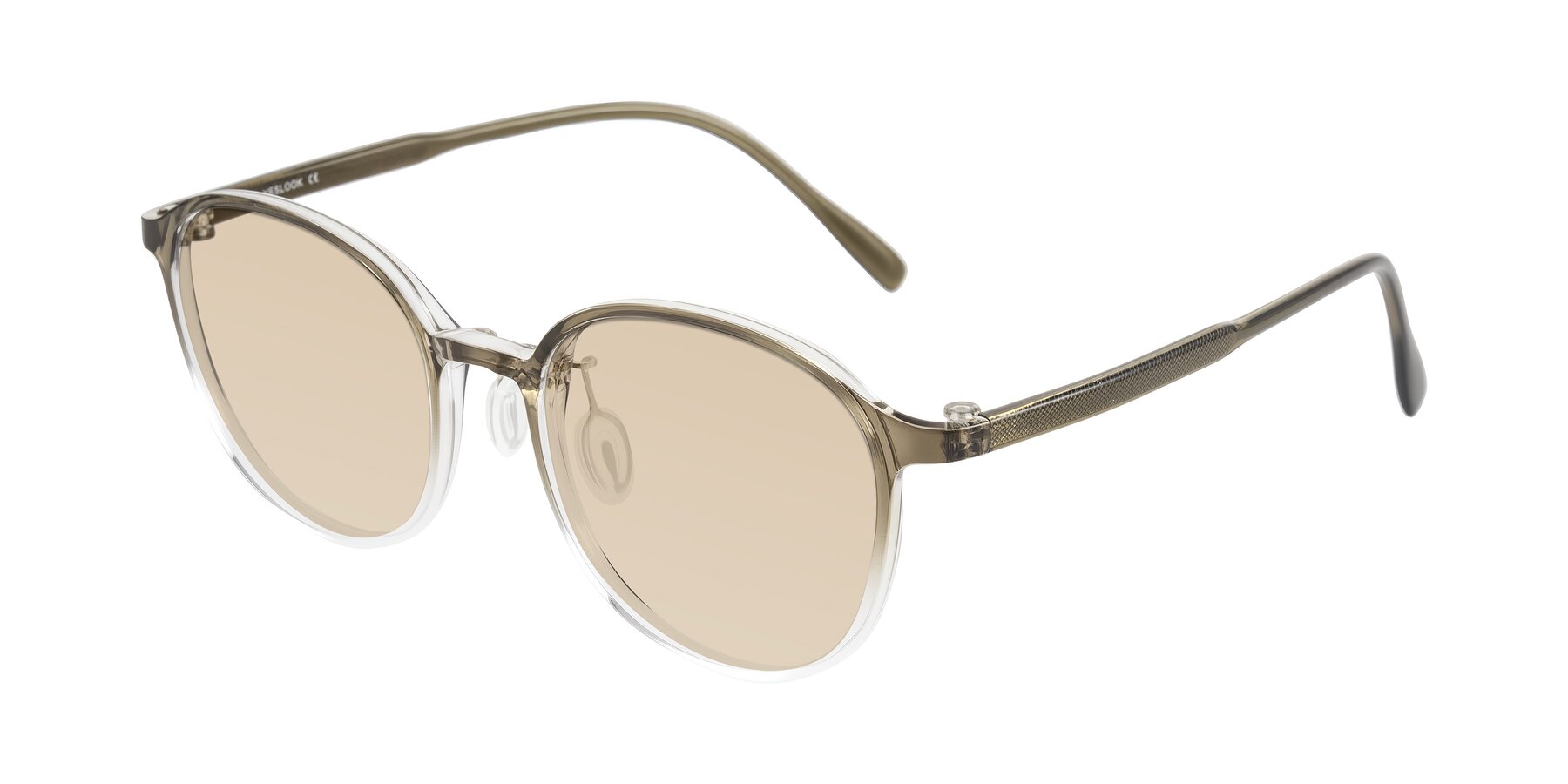 Angle of Vessani in Brown/Clear with Light Brown Tinted Lenses