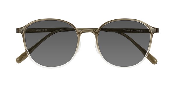Front of Vessani in Brown/Clear