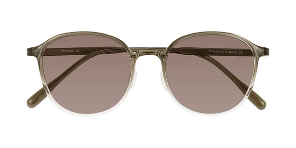 Front of Vessani in Brown/Clear
