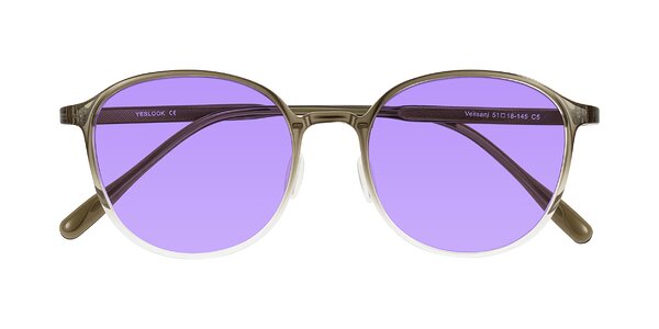 Front of Vessani in Brown/Clear