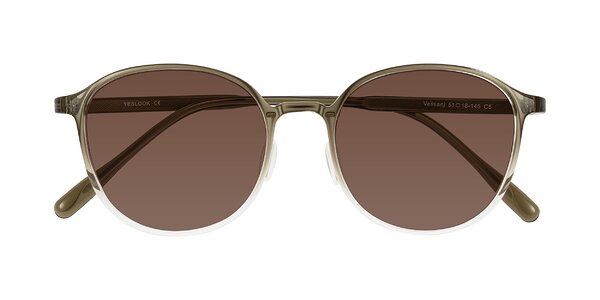 Front of Vessani in Brown/Clear