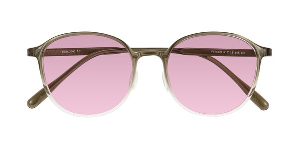 Front of Vessani in Brown/Clear