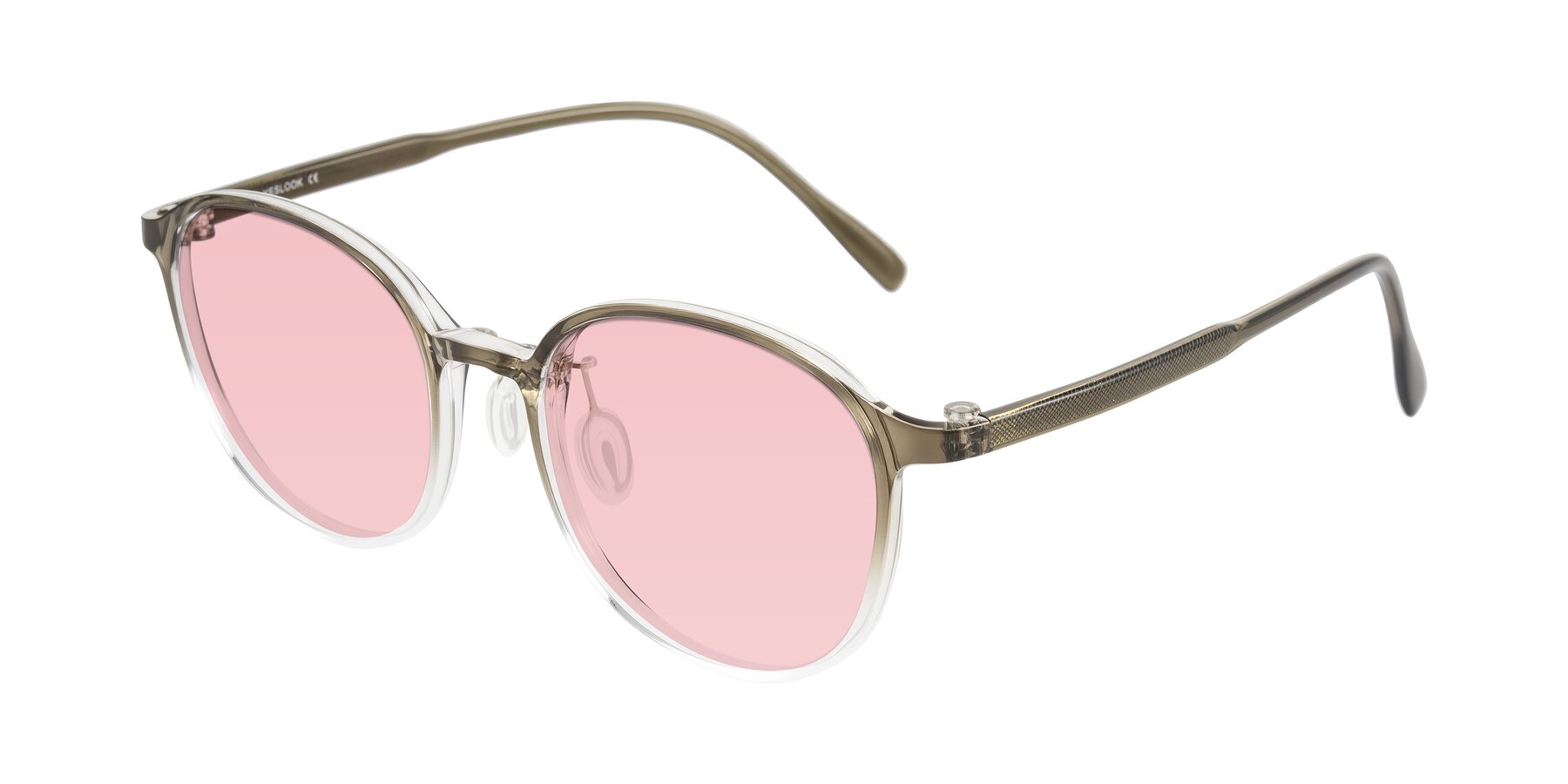 Angle of Vessani in Brown/Clear with Light Garnet Tinted Lenses