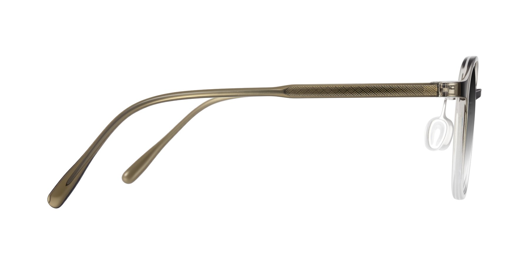 Side of Vessani in Brown/Clear with Gray Gradient Lenses