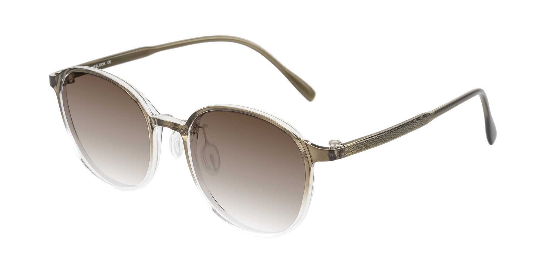 Angle of Vessani in Brown/Clear with Brown Gradient Lenses