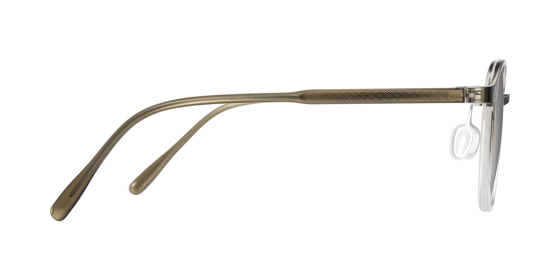 Side of Vessani in Brown/Clear with Silver Mirrored Lenses