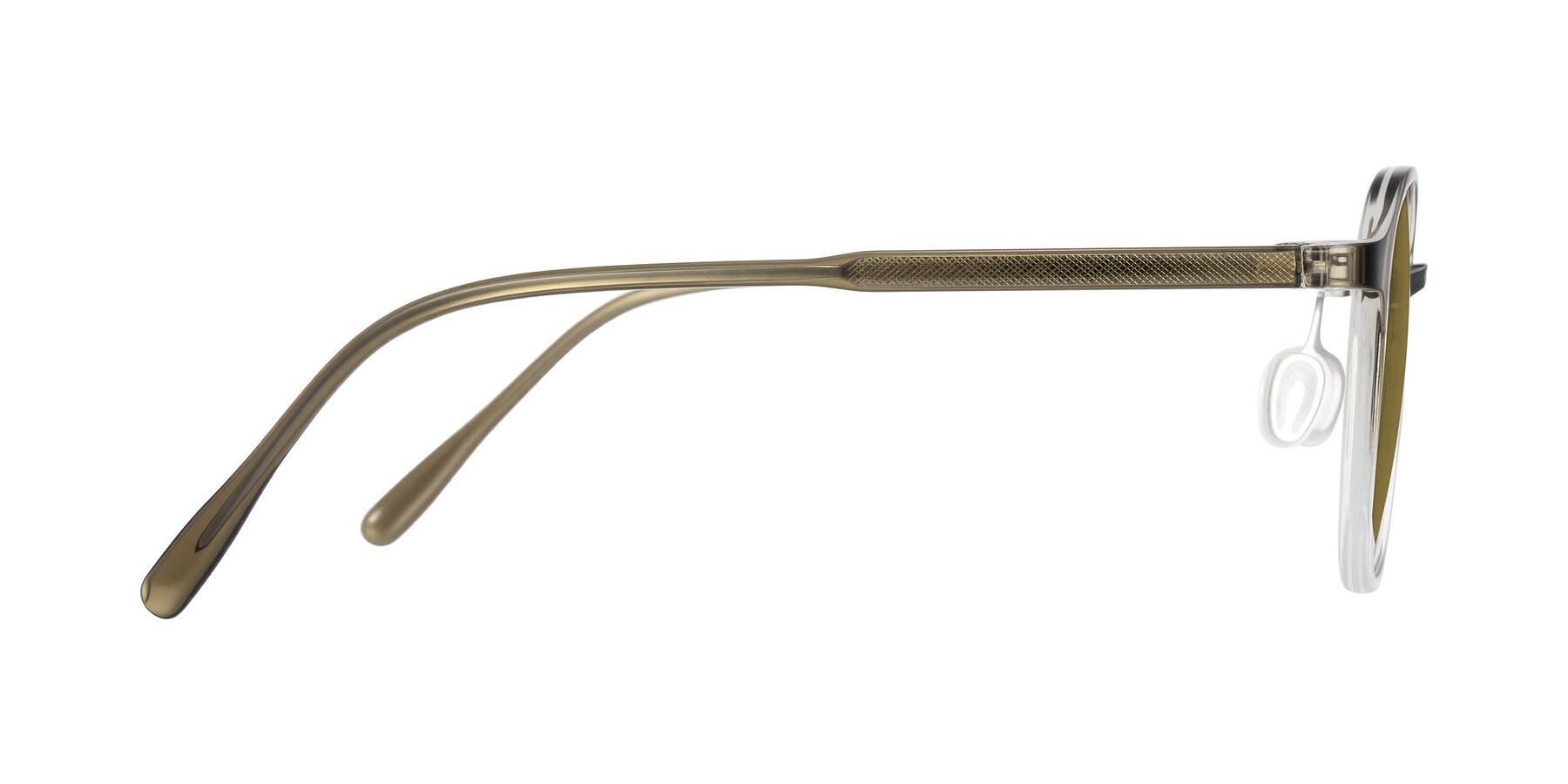 Side of Vessani in Brown/Clear with Brown Polarized Lenses