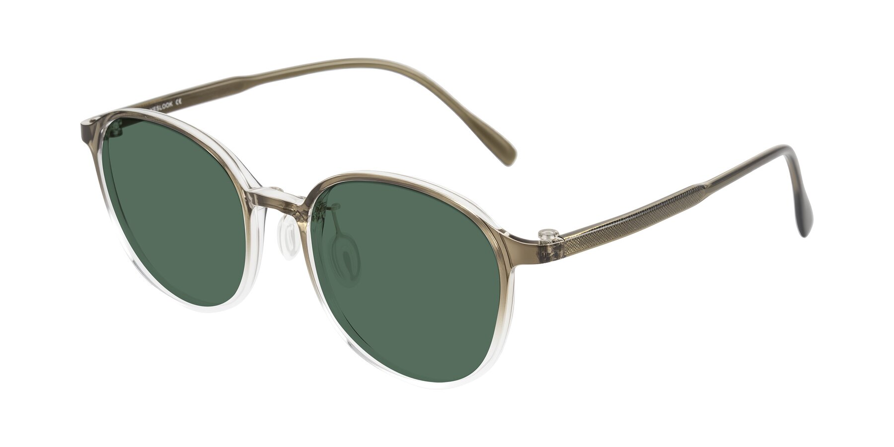 Angle of Vessani in Brown/Clear with Green Polarized Lenses