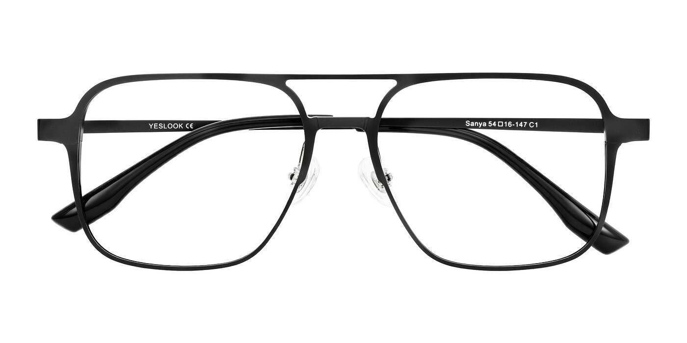 Sanya - Matte Black Blue Light Glasses