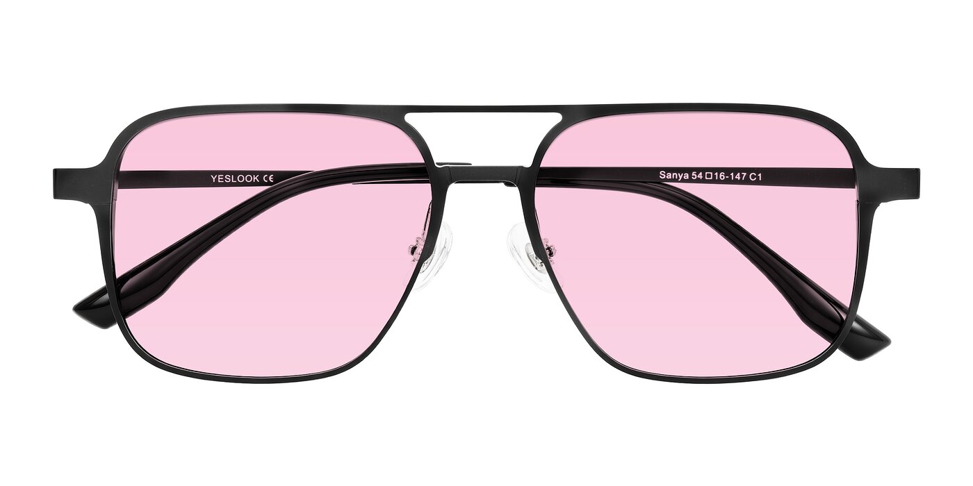 Sanya - Matte Black Tinted Sunglasses