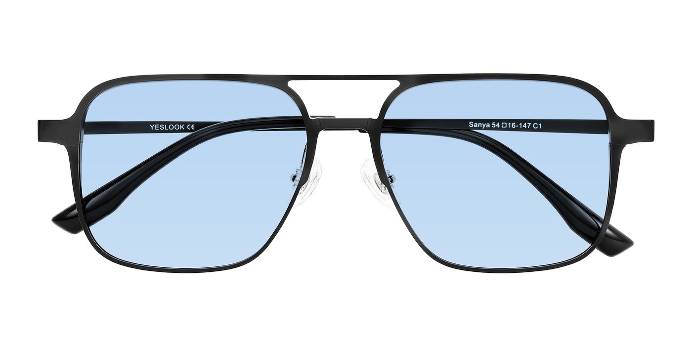 Sanya - Matte Black Tinted Sunglasses