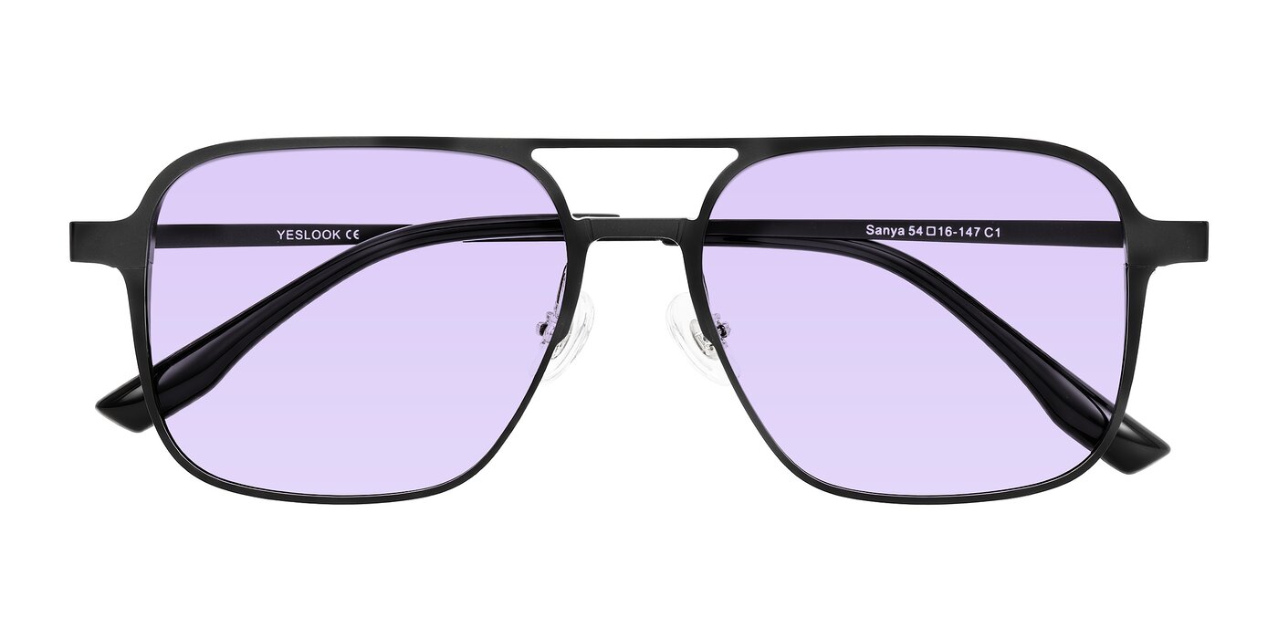 Sanya - Matte Black Tinted Sunglasses