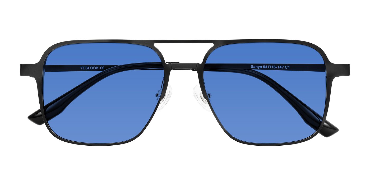 Sanya - Matte Black Tinted Sunglasses