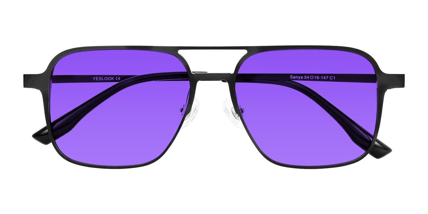 Sanya - Matte Black Tinted Sunglasses