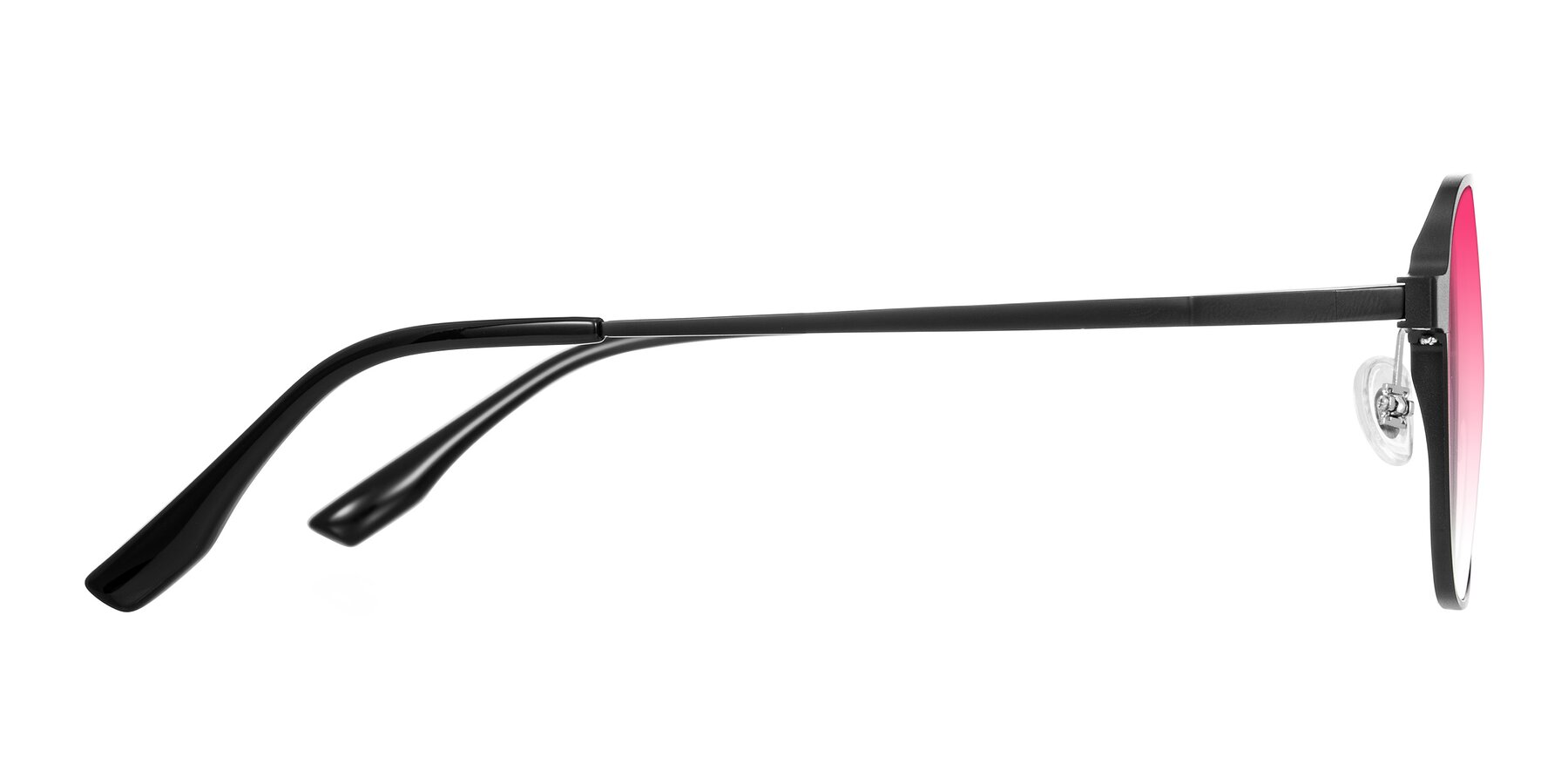Side of Sanya in Matte Black with Pink Gradient Lenses
