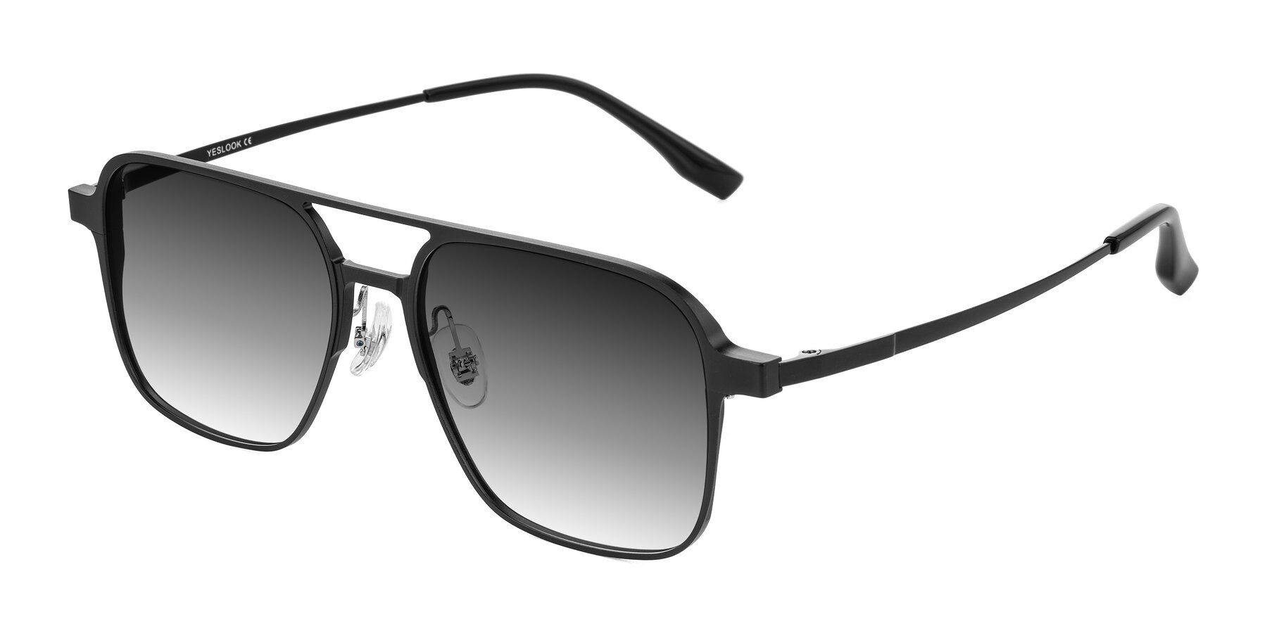 Angle of Sanya in Matte Black with Gray Gradient Lenses