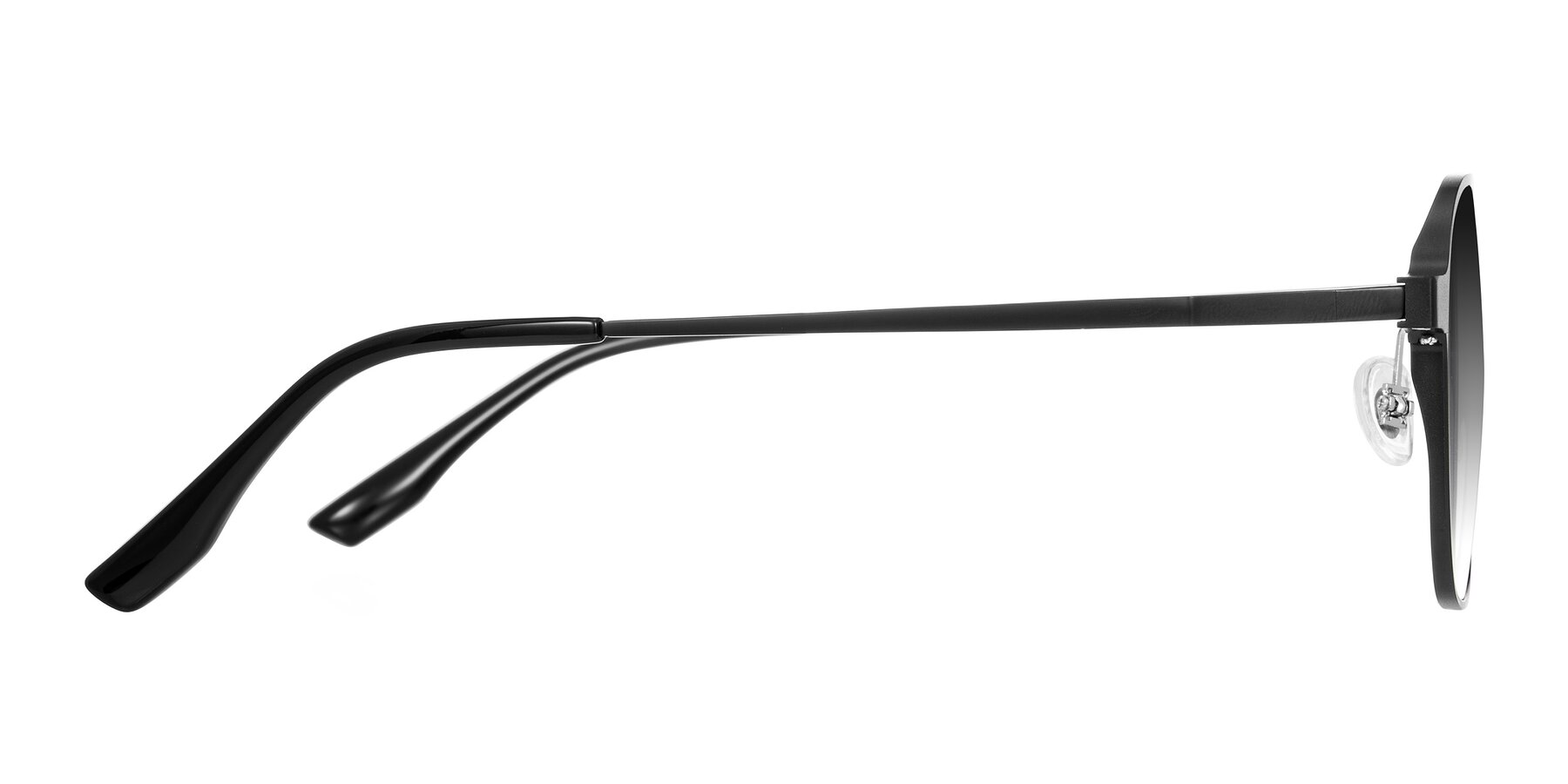 Side of Sanya in Matte Black with Gray Gradient Lenses