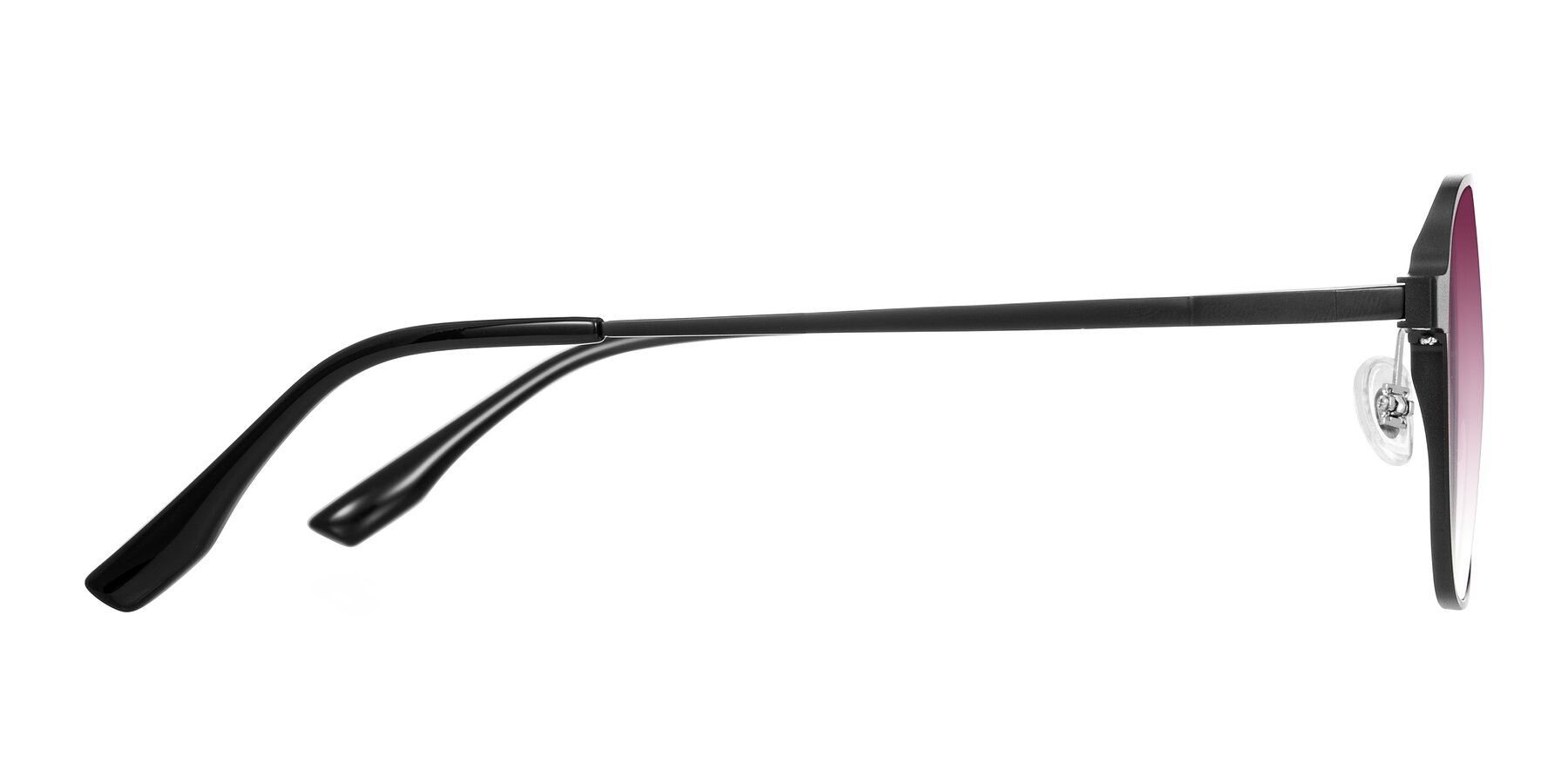Side of Sanya in Matte Black with Wine Gradient Lenses
