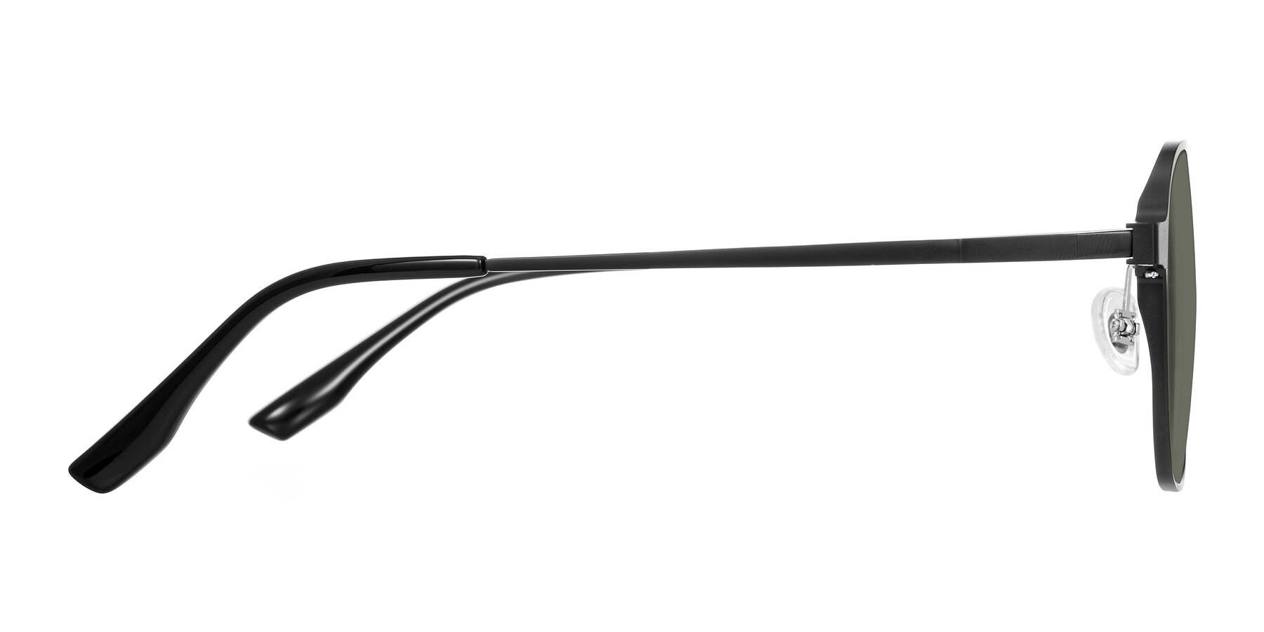 Side of Sanya in Matte Black with Gray Polarized Lenses