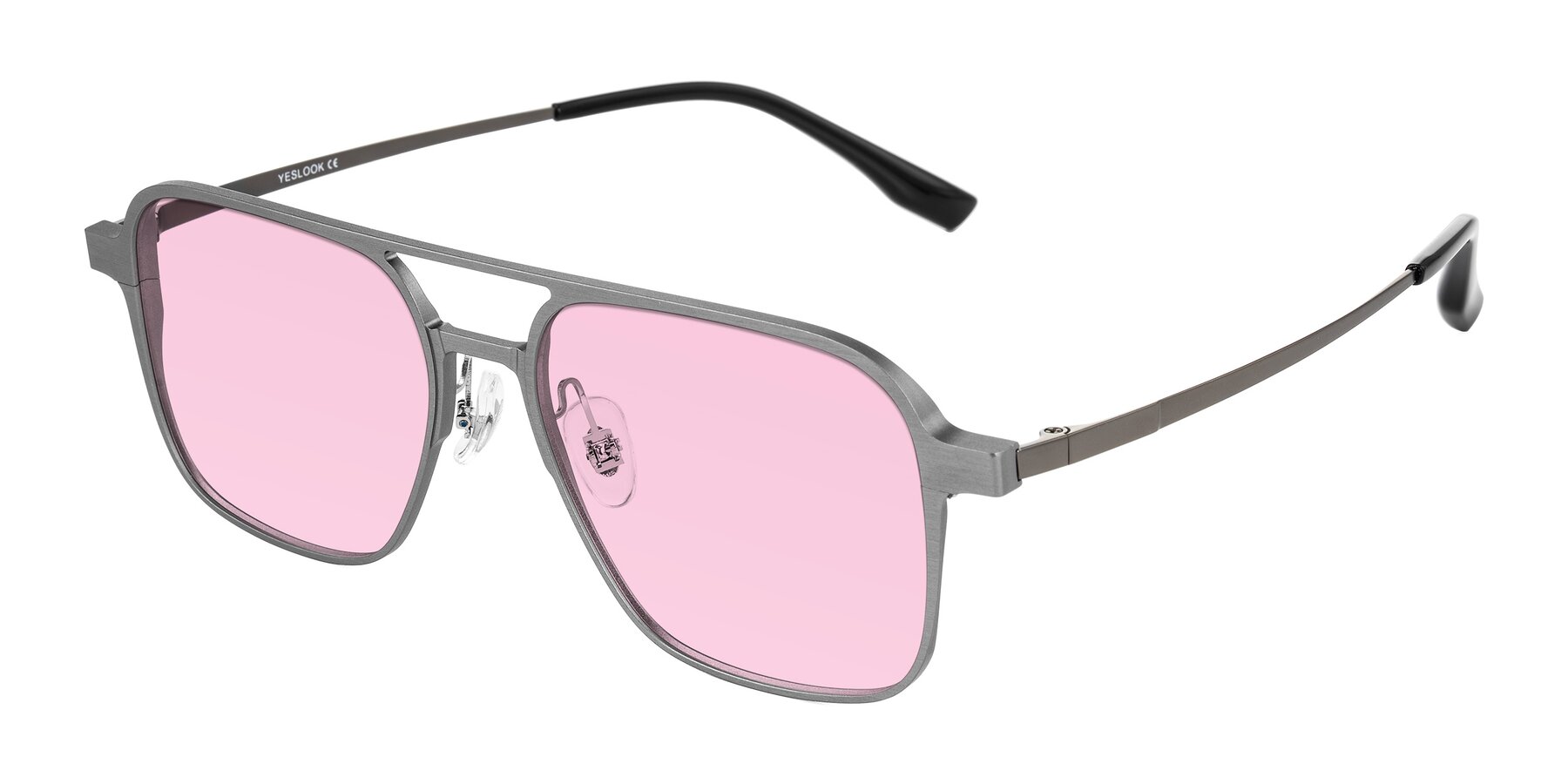 Angle of Sanya in Gunmetal with Light Pink Tinted Lenses