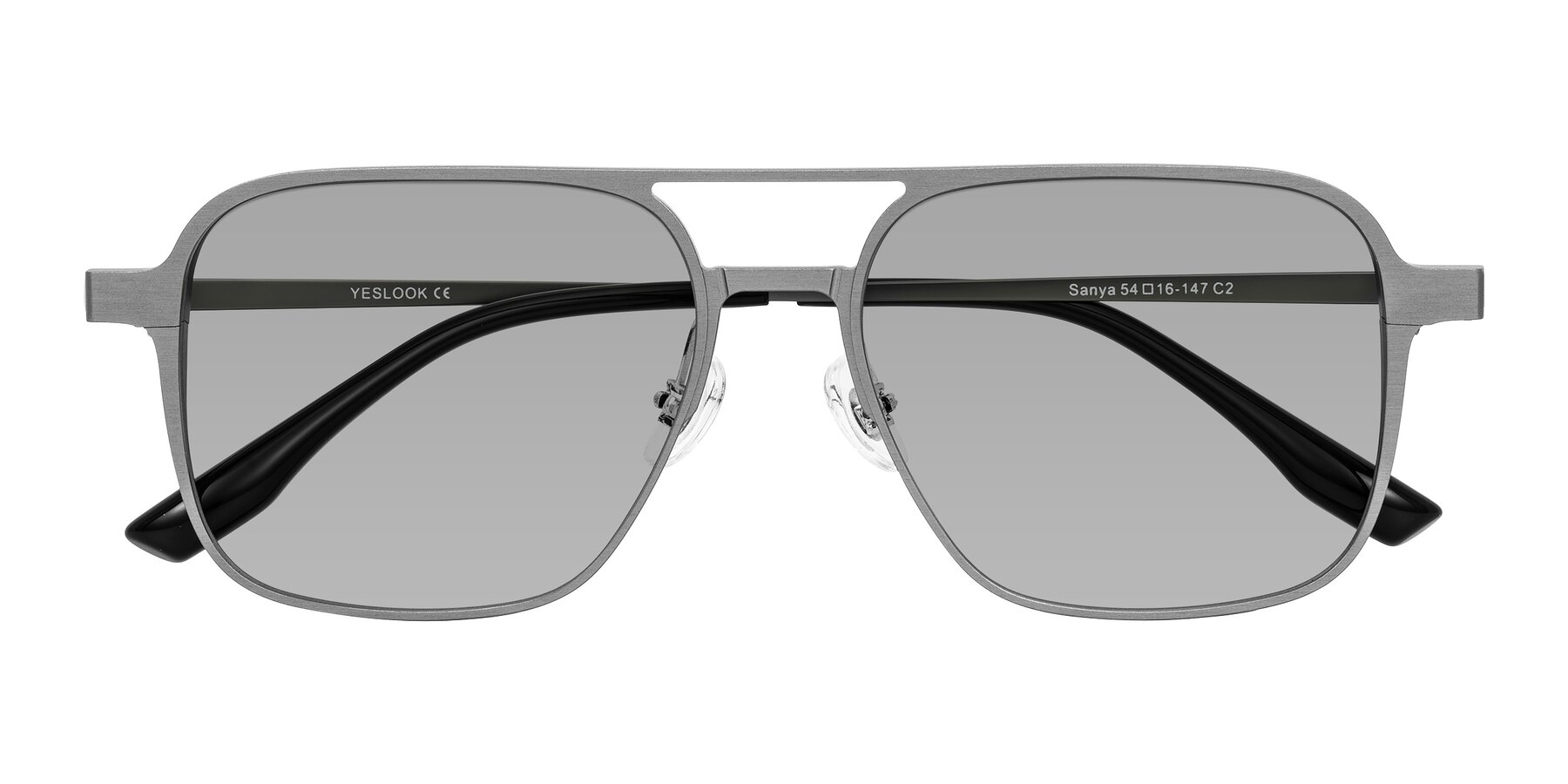 Folded Front of Sanya in Gunmetal with Light Gray Tinted Lenses