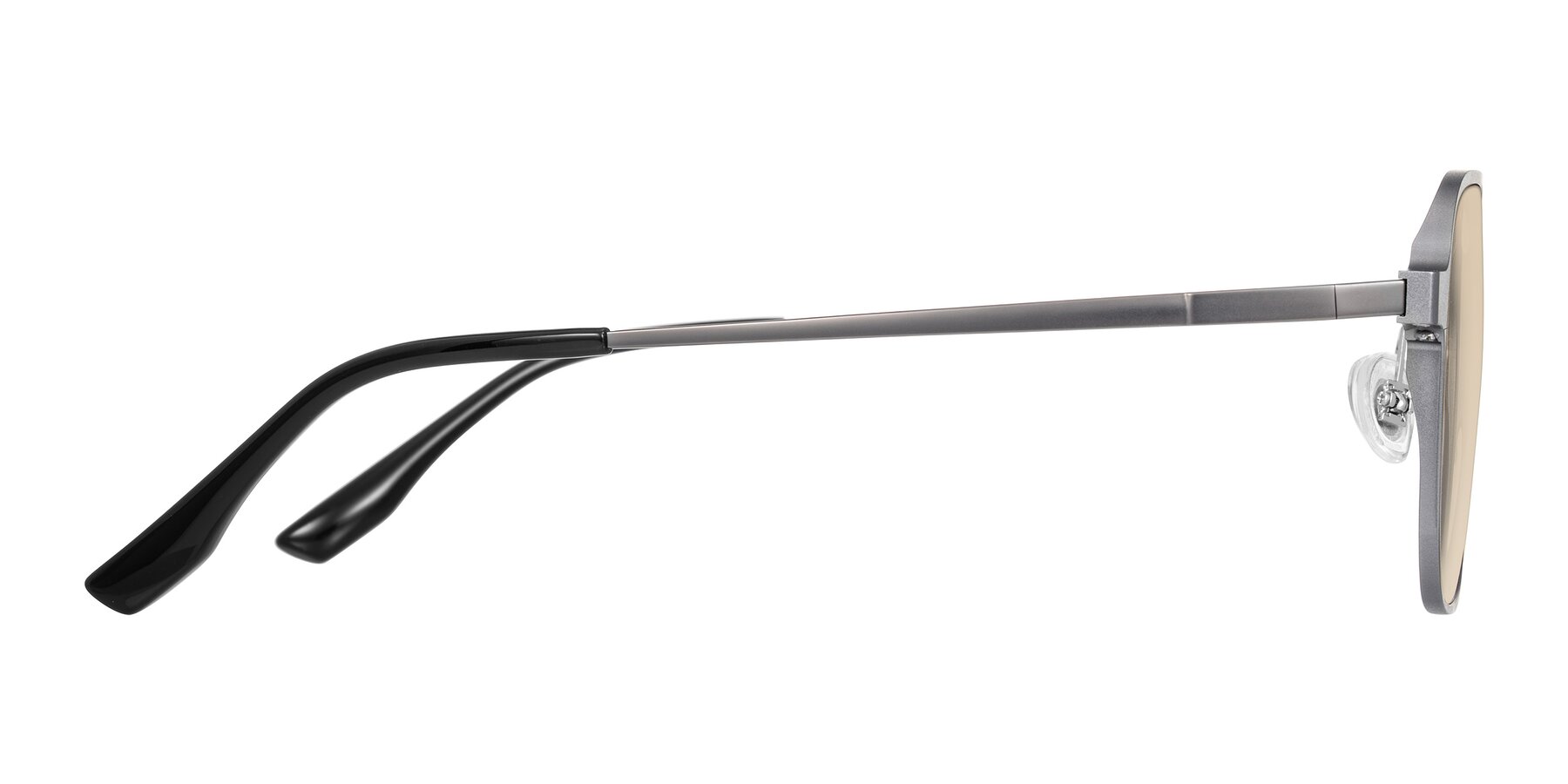 Side of Sanya in Gunmetal with Light Brown Tinted Lenses