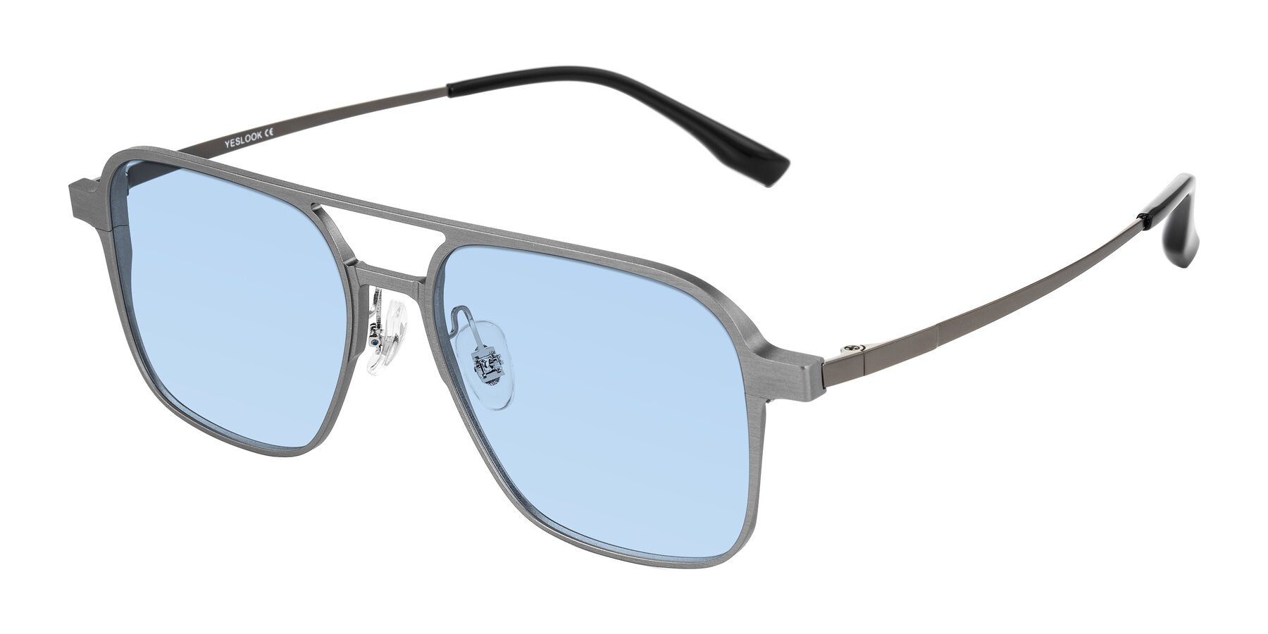 Angle of Sanya in Gunmetal with Light Blue Tinted Lenses