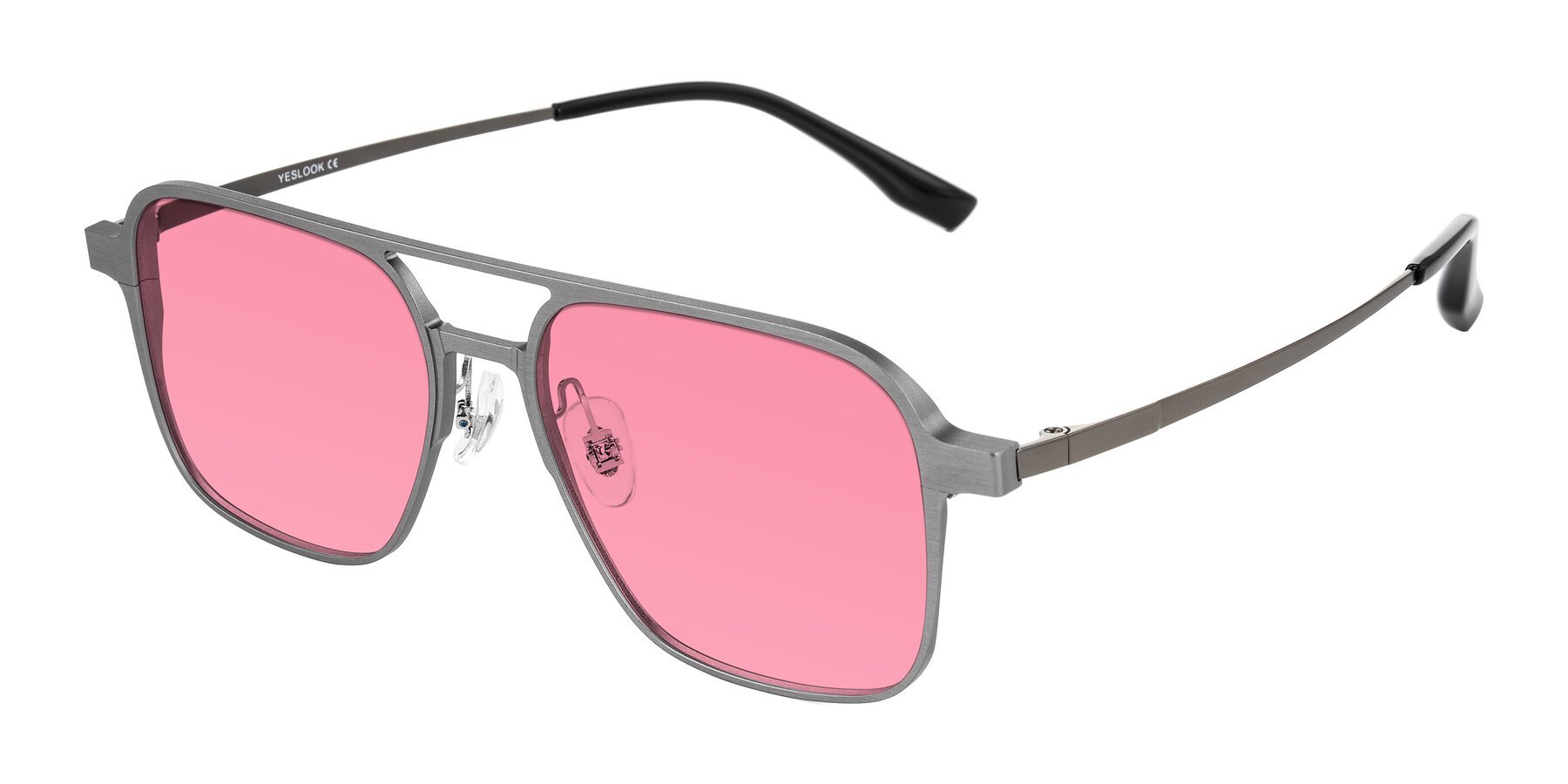 Angle of Sanya in Gunmetal with Pink Tinted Lenses