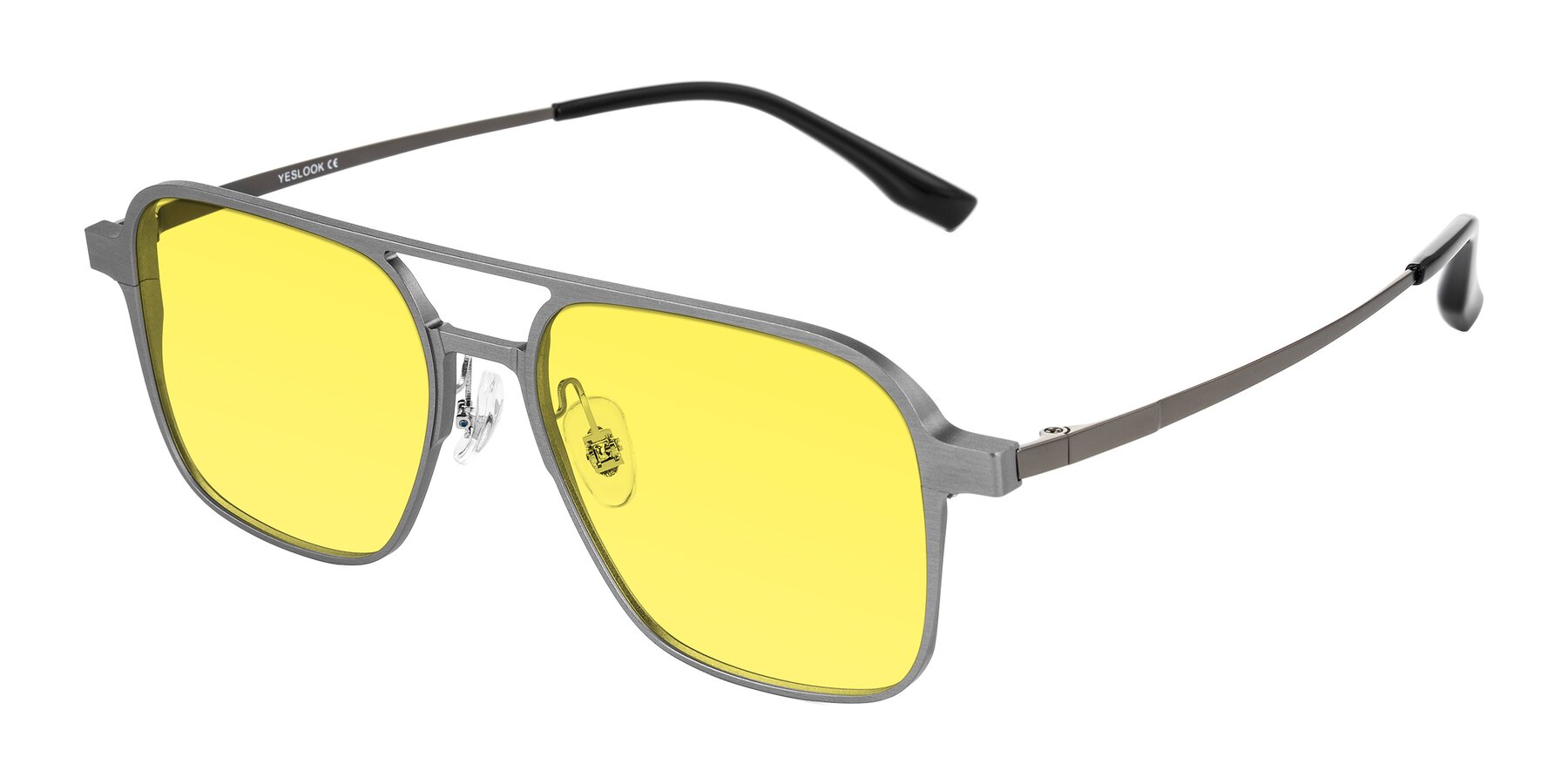 Angle of Sanya in Gunmetal with Medium Yellow Tinted Lenses