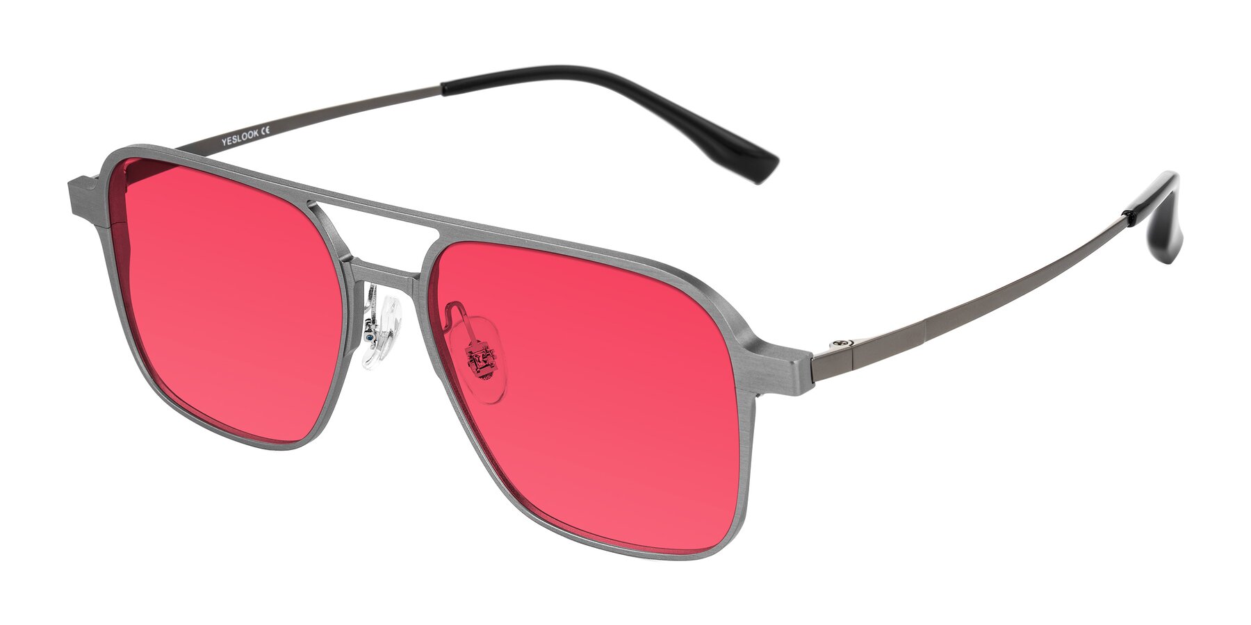 Angle of Sanya in Gunmetal with Red Tinted Lenses