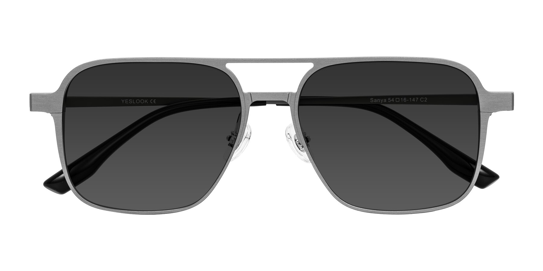 Folded Front of Sanya in Gunmetal with Gray Tinted Lenses