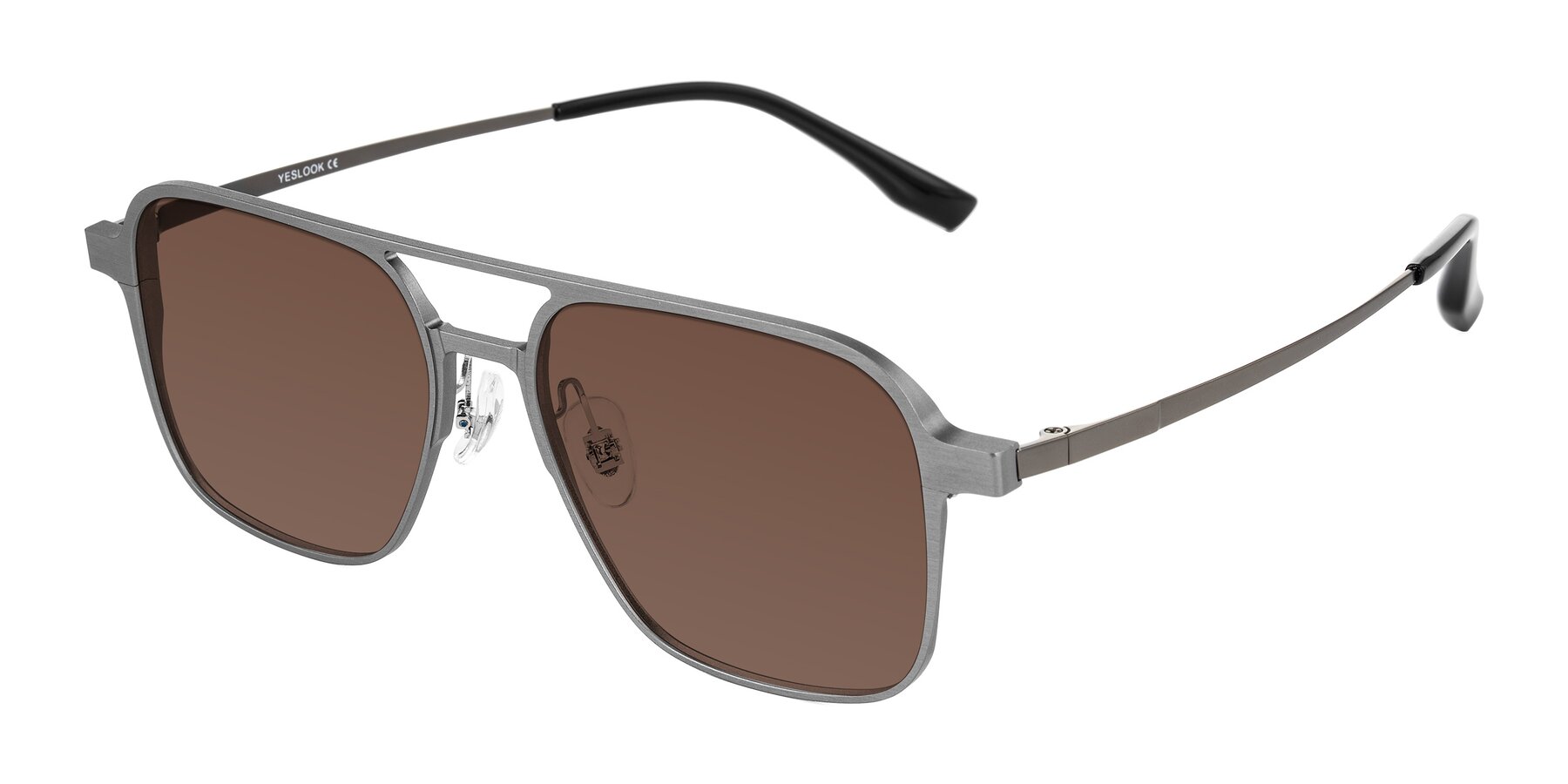 Angle of Sanya in Gunmetal with Brown Tinted Lenses
