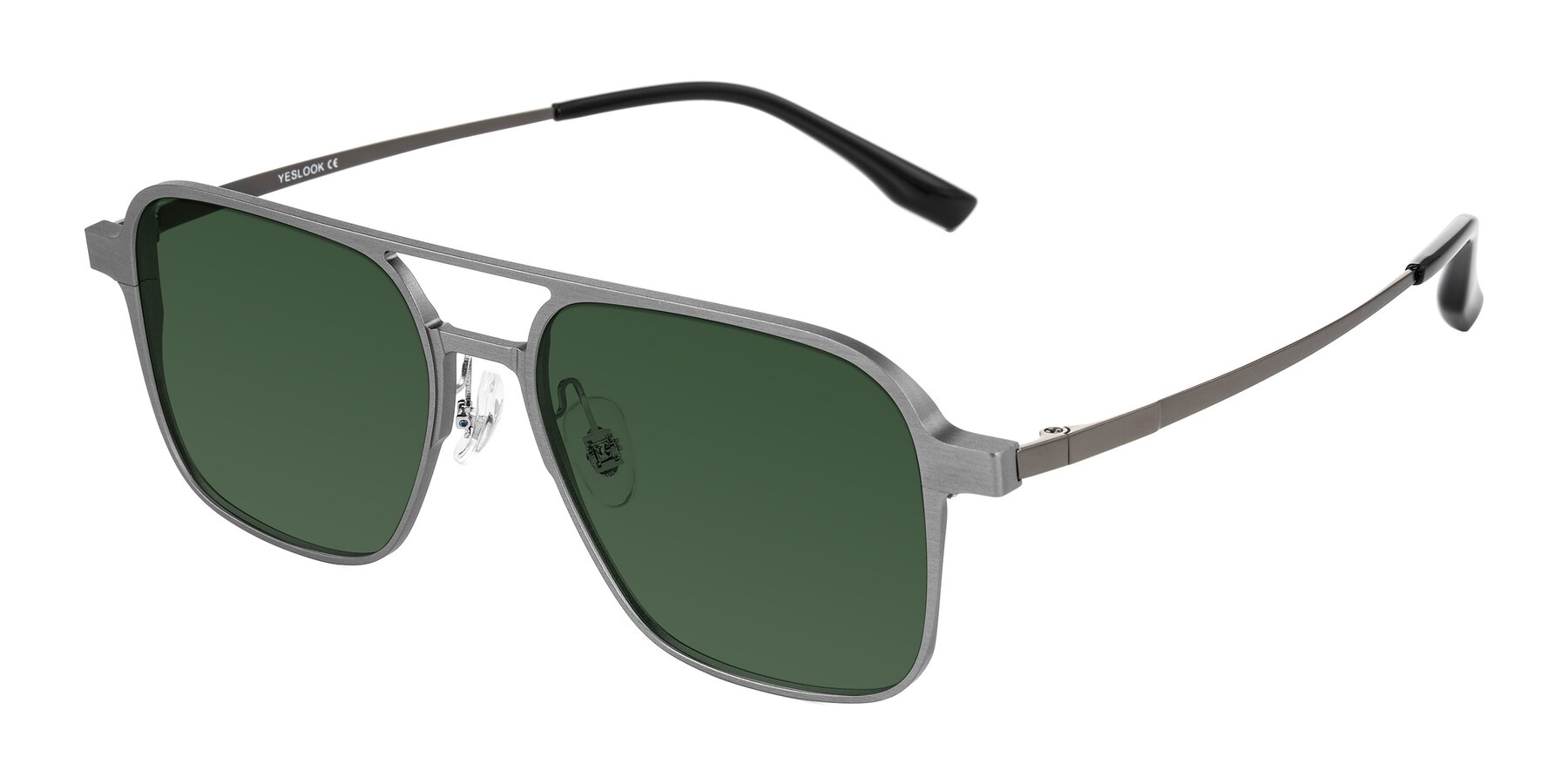 Angle of Sanya in Gunmetal with Green Tinted Lenses