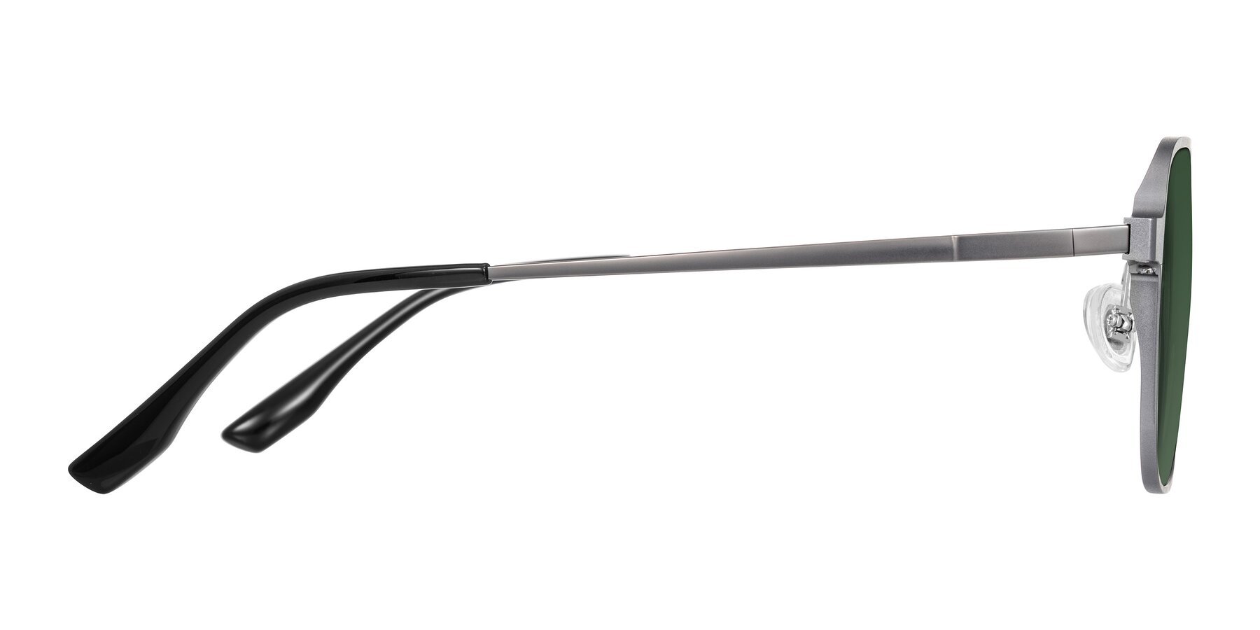 Side of Sanya in Gunmetal with Green Tinted Lenses