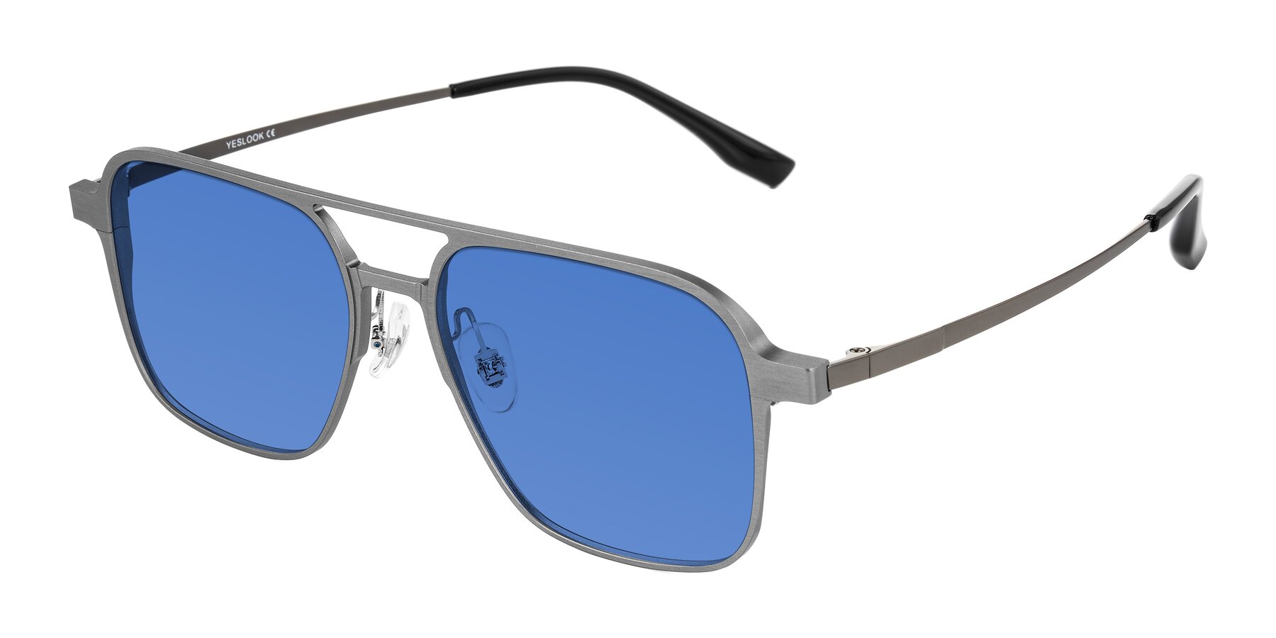 Angle of Sanya in Gunmetal with Blue Tinted Lenses