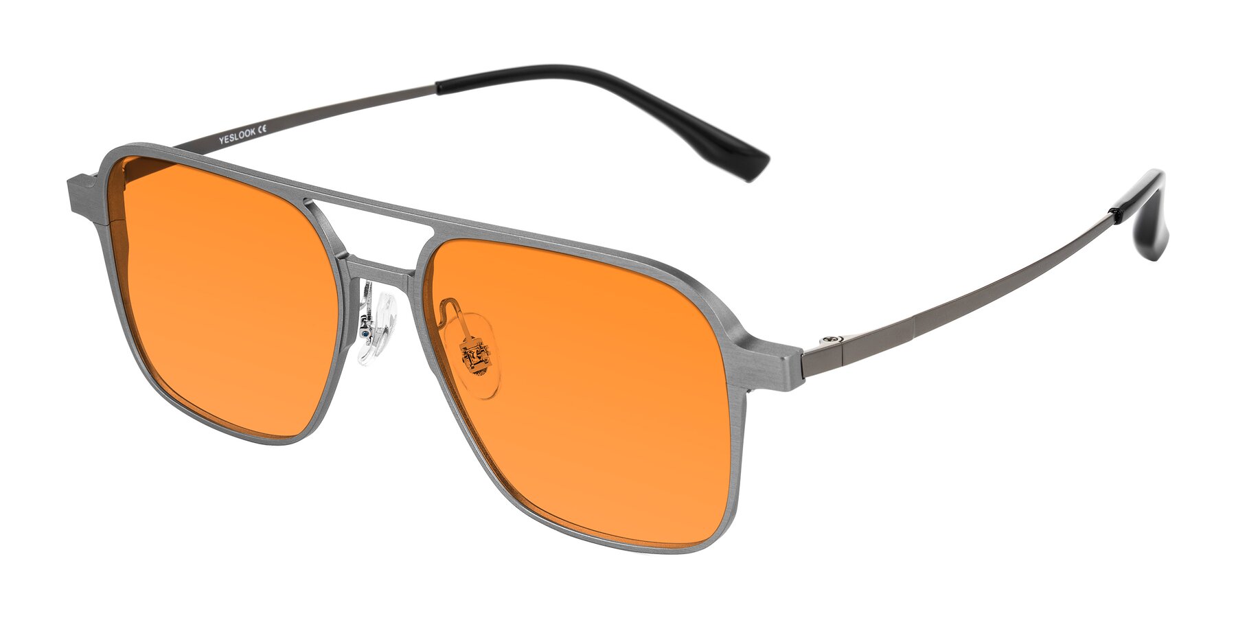Angle of Sanya in Gunmetal with Orange Tinted Lenses
