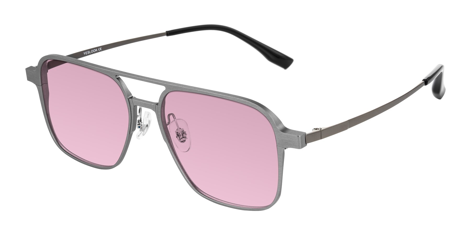 Angle of Sanya in Gunmetal with Light Wine Tinted Lenses