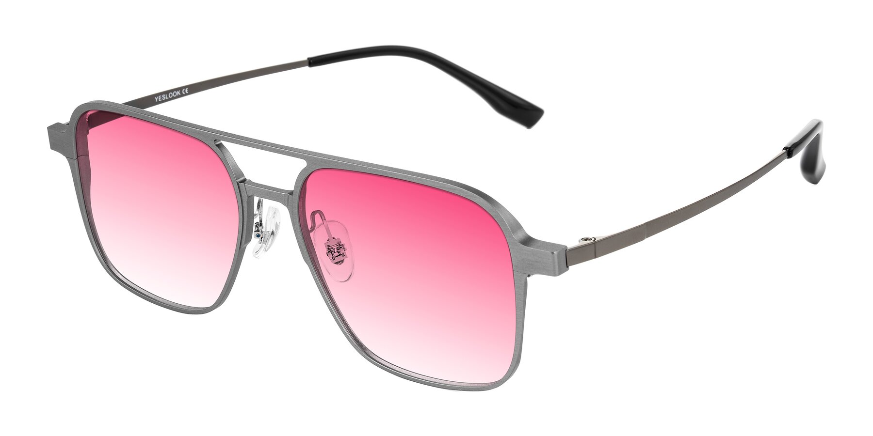 Angle of Sanya in Gunmetal with Pink Gradient Lenses